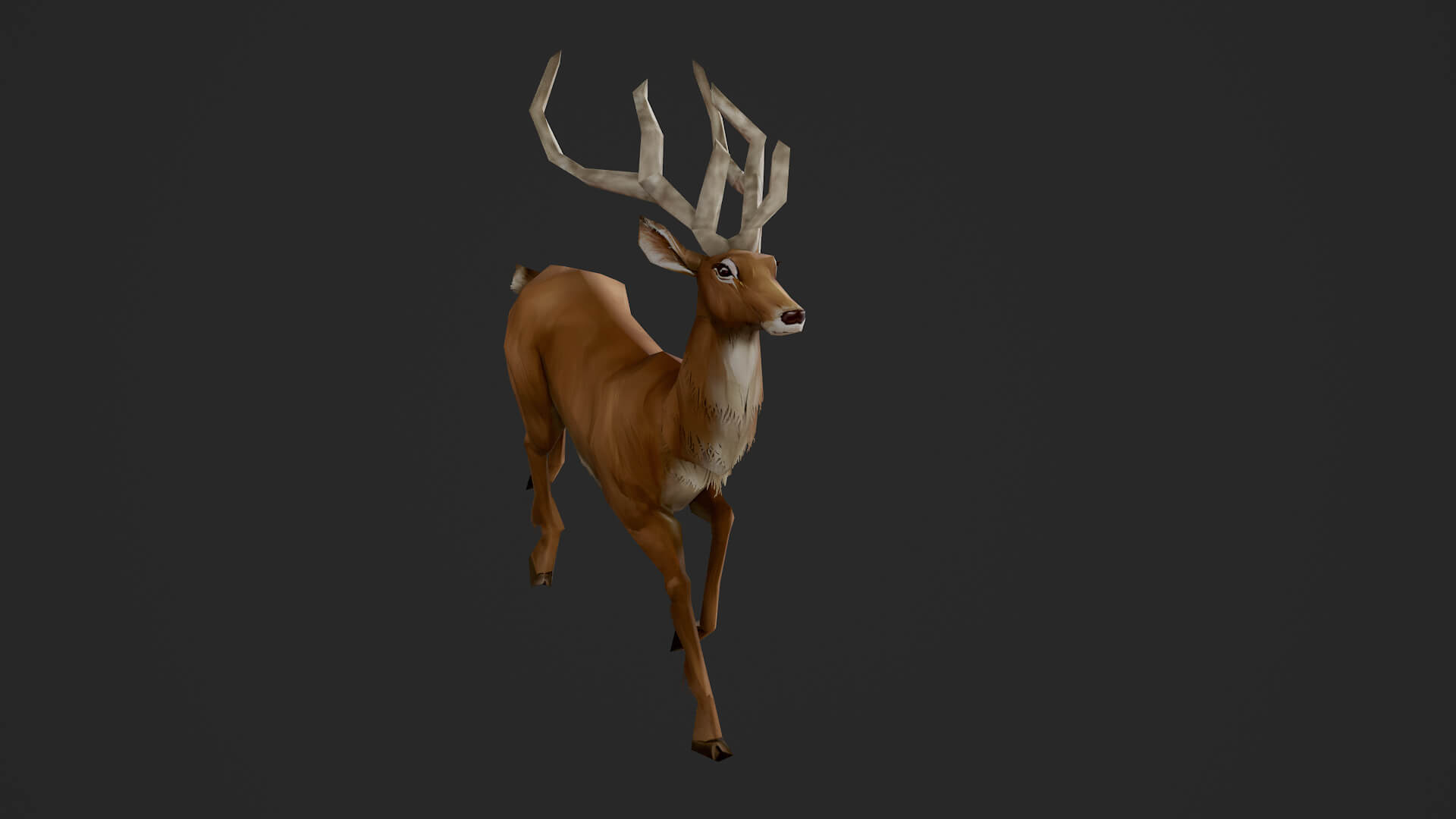 Animated Deer 3D Model