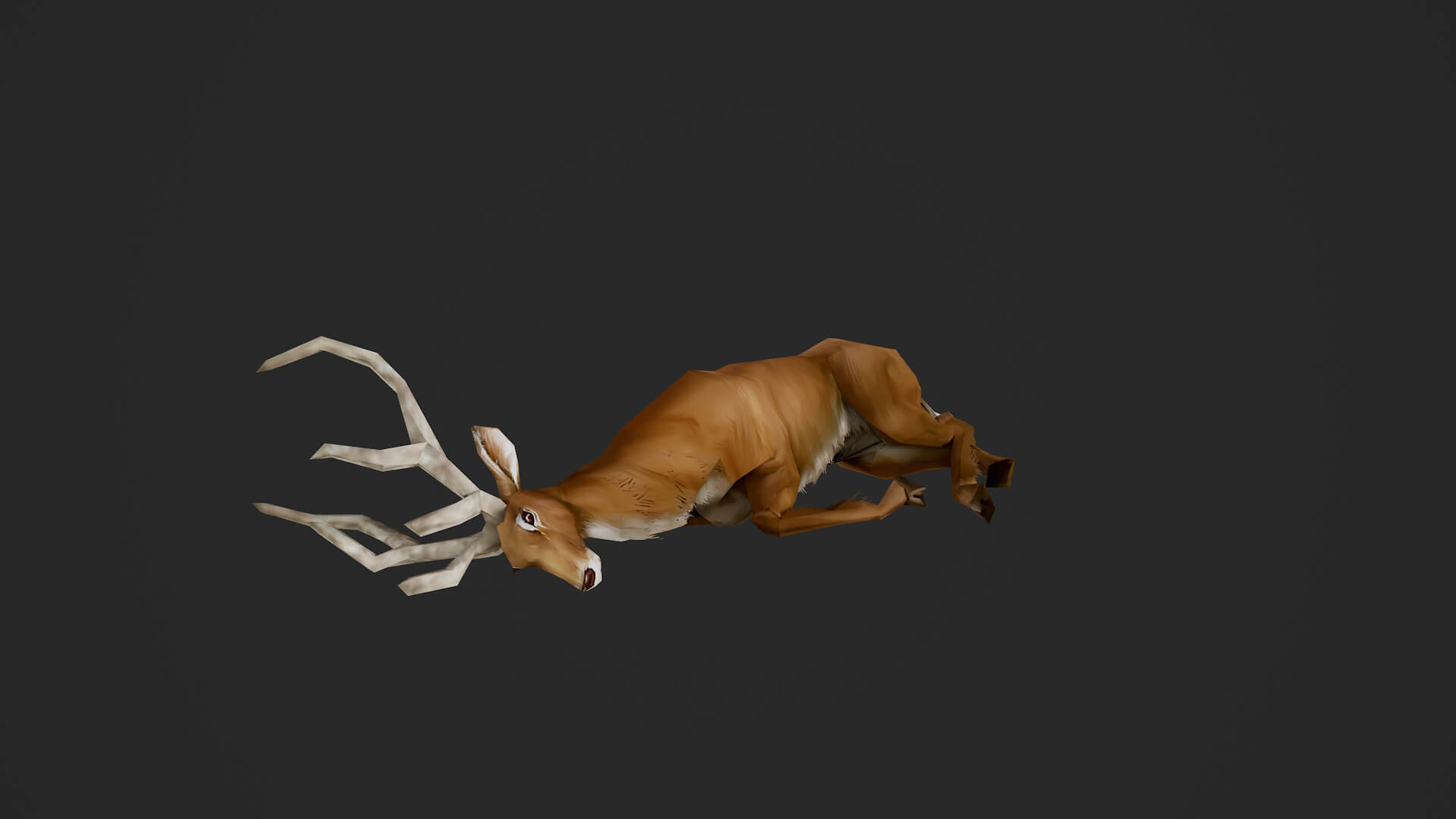 Animated Deer 3D Model