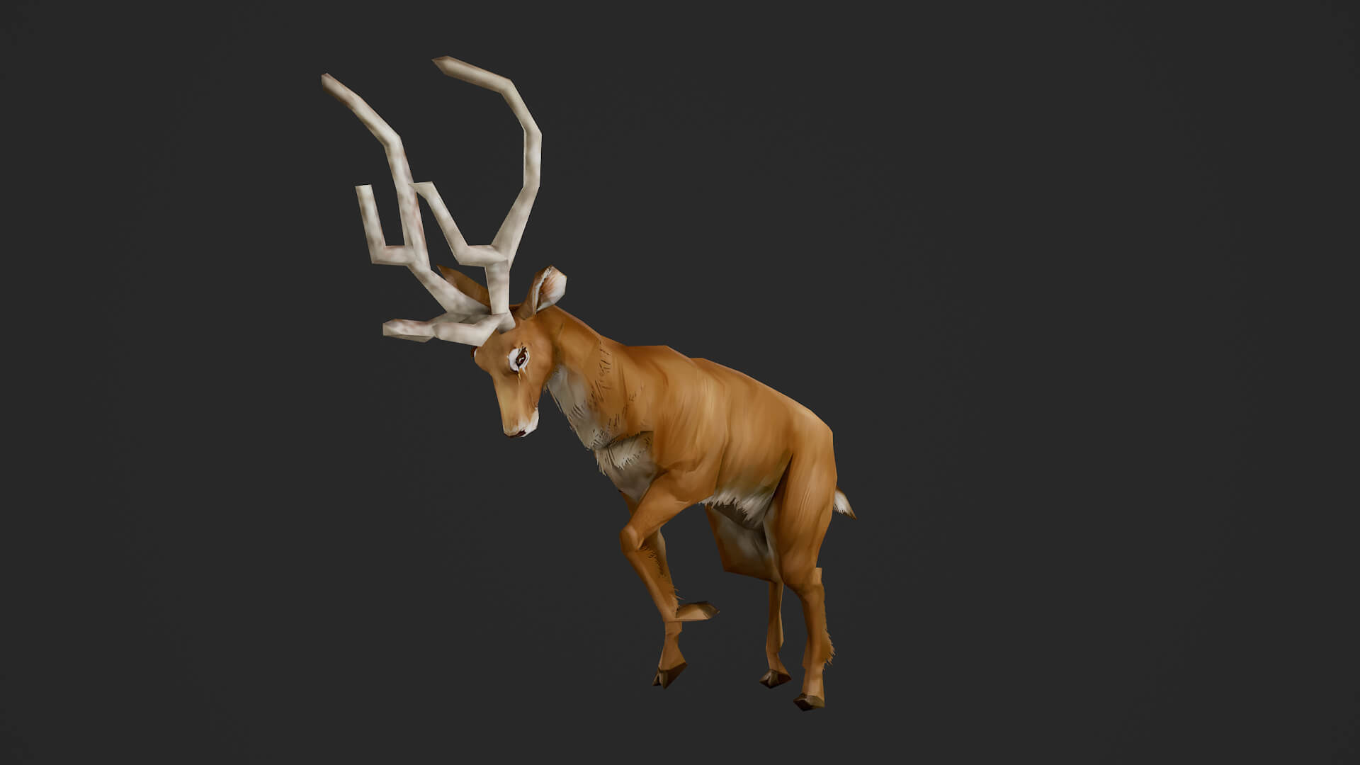 Animated Deer 3D Model