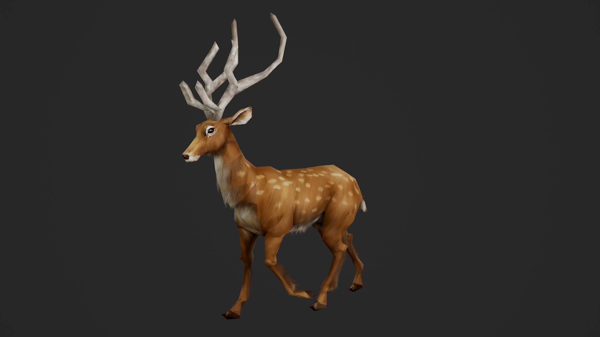 Animated Deer 3D Model