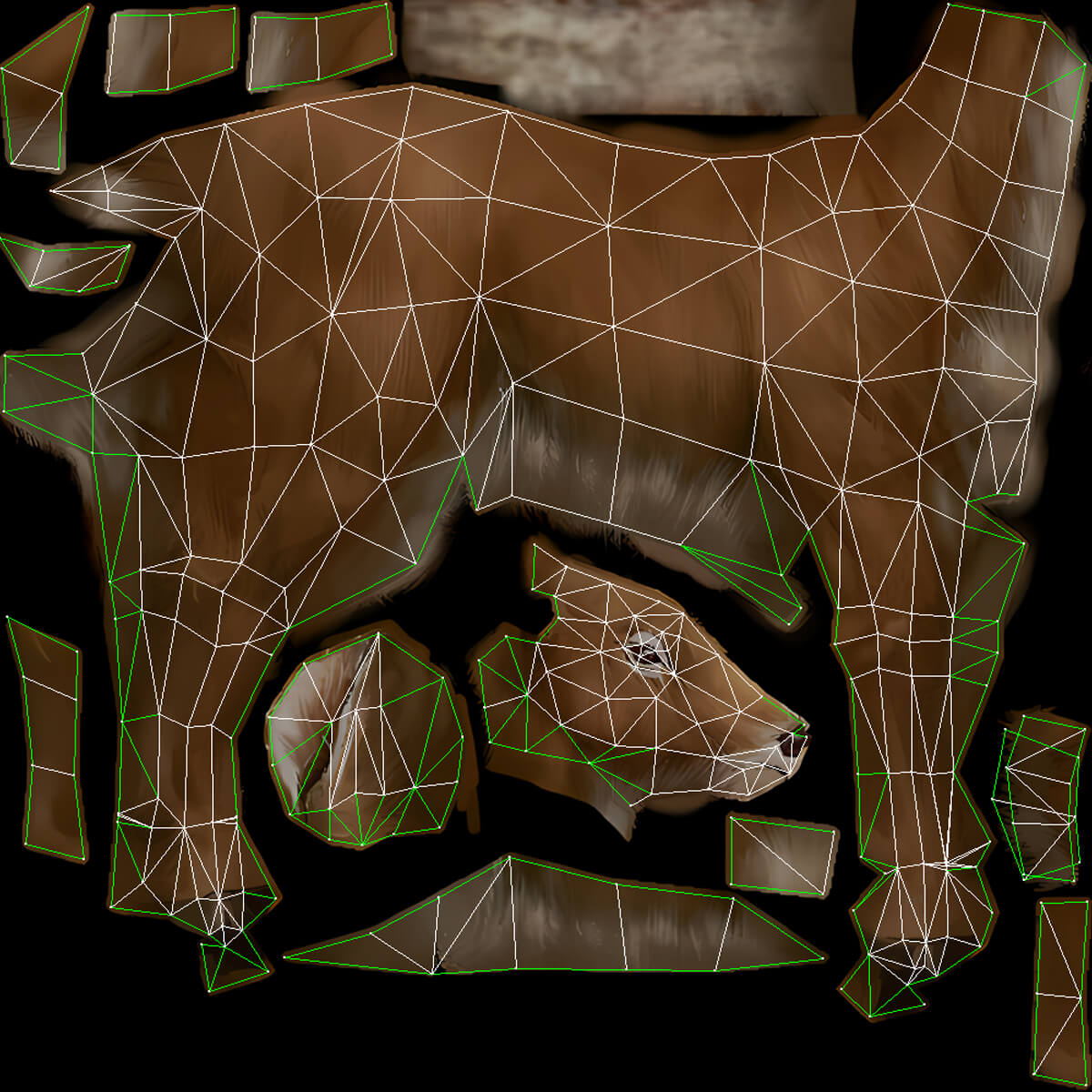 Animated Deer 3D Model