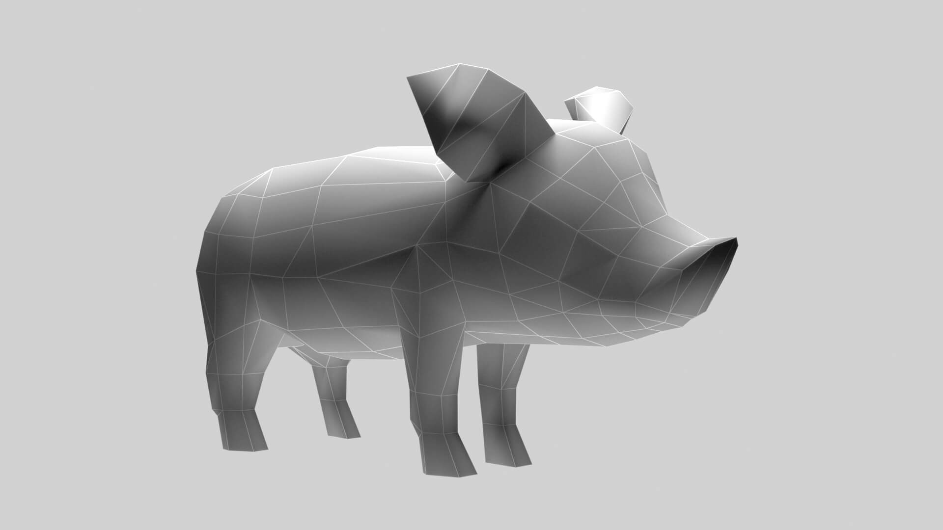 Pig Pet Pig Swine Hog Hoggery 3D Model