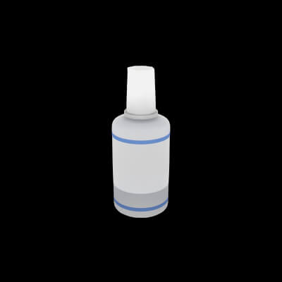 High-Quality Correction Fluid Bottle 3D Model