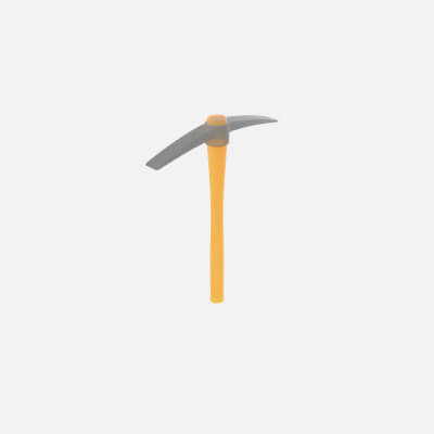 High-Quality Pickaxe 3D Model