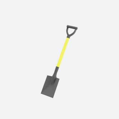 High-Quality Spade Shovel 3D Model