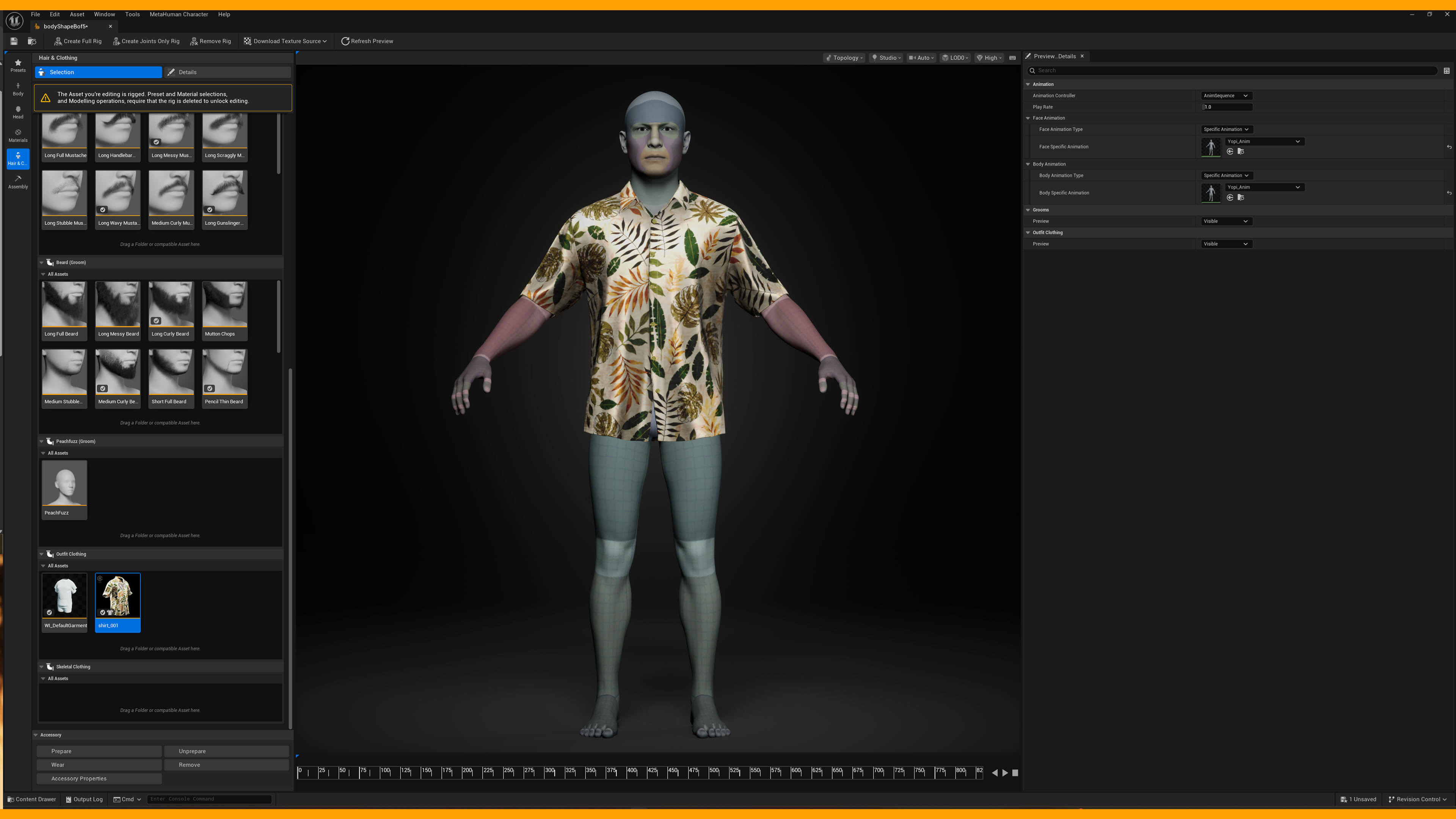 Dress Shirt 001 for MetaHuman mhpkg 3D Model