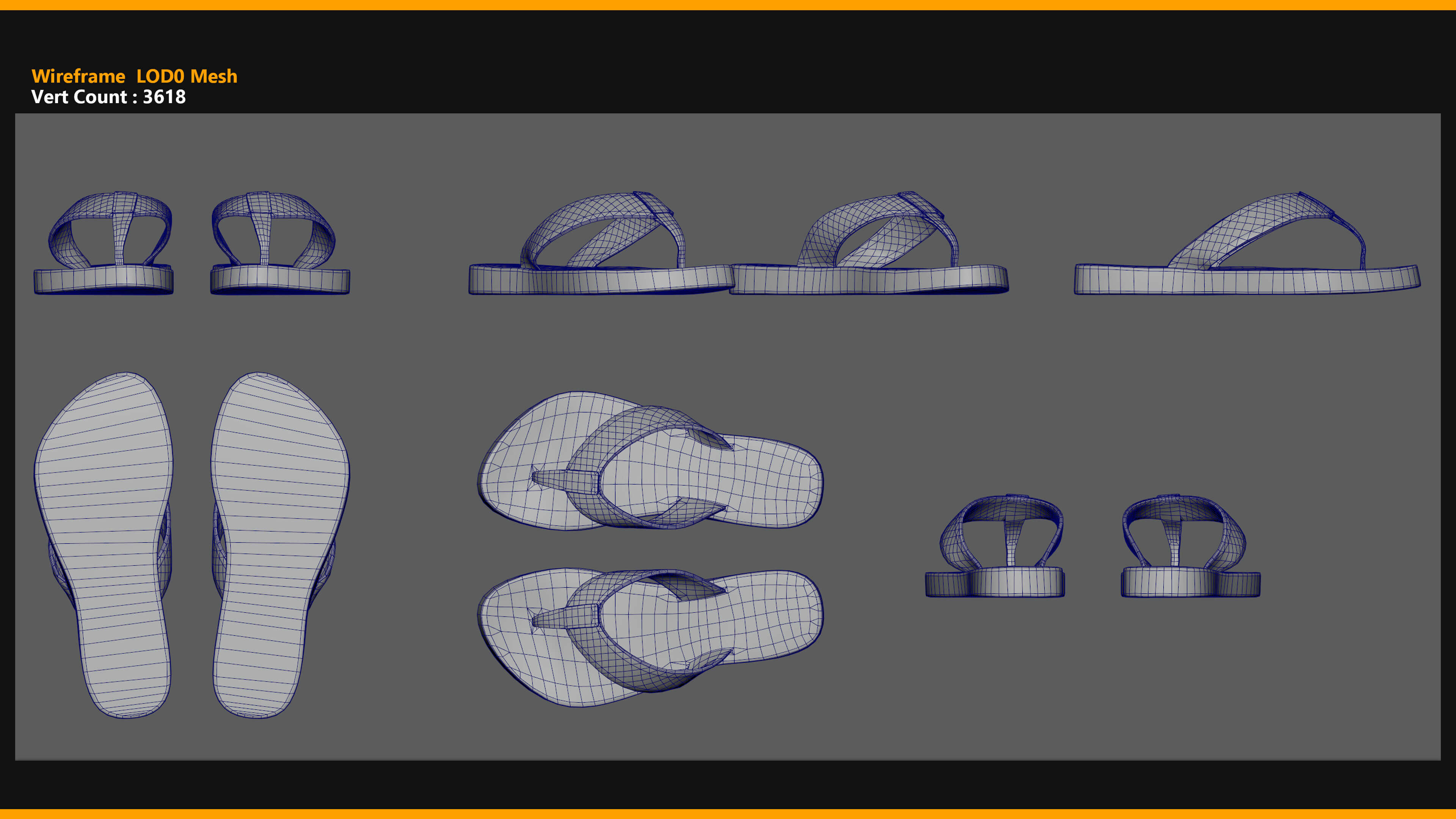 Flip Flop 001 or MetaHuman MhPkg 3D Model
