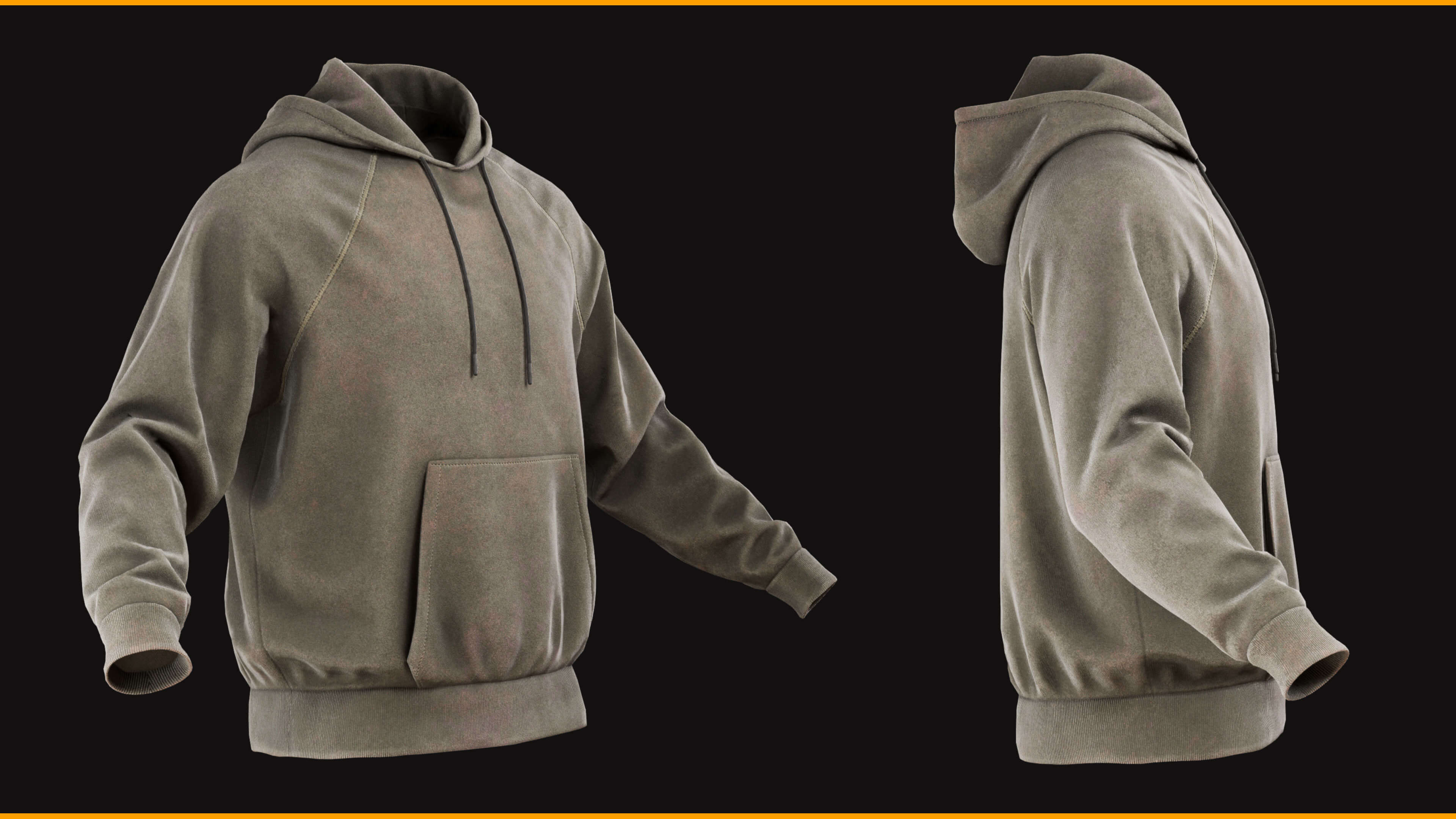 Hoodie 001 for Metahuman Low-Poly 3D Model MHPKG Source 3D Model