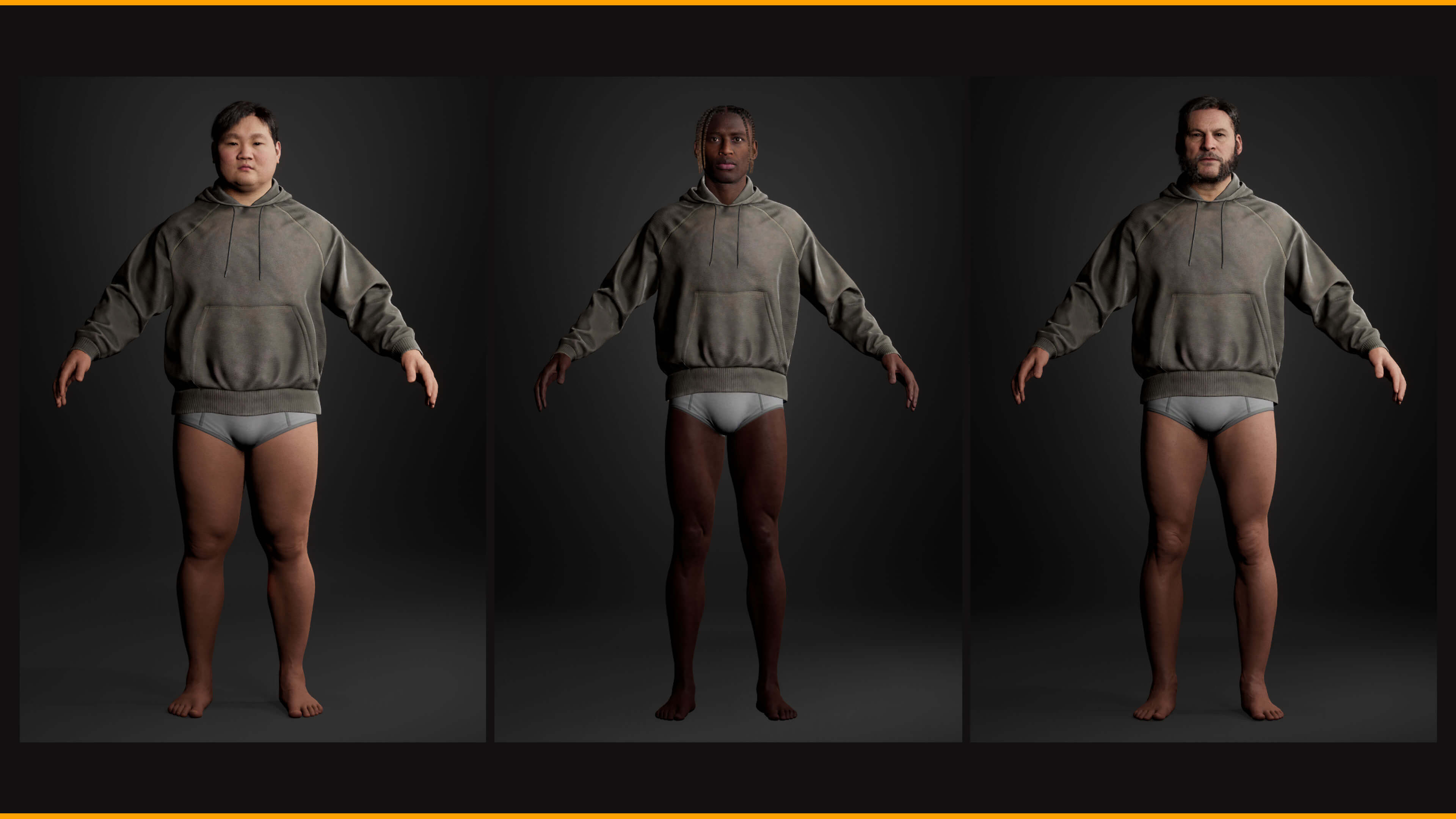 Hoodie 001 for Metahuman Low-Poly 3D Model MHPKG Source 3D Model