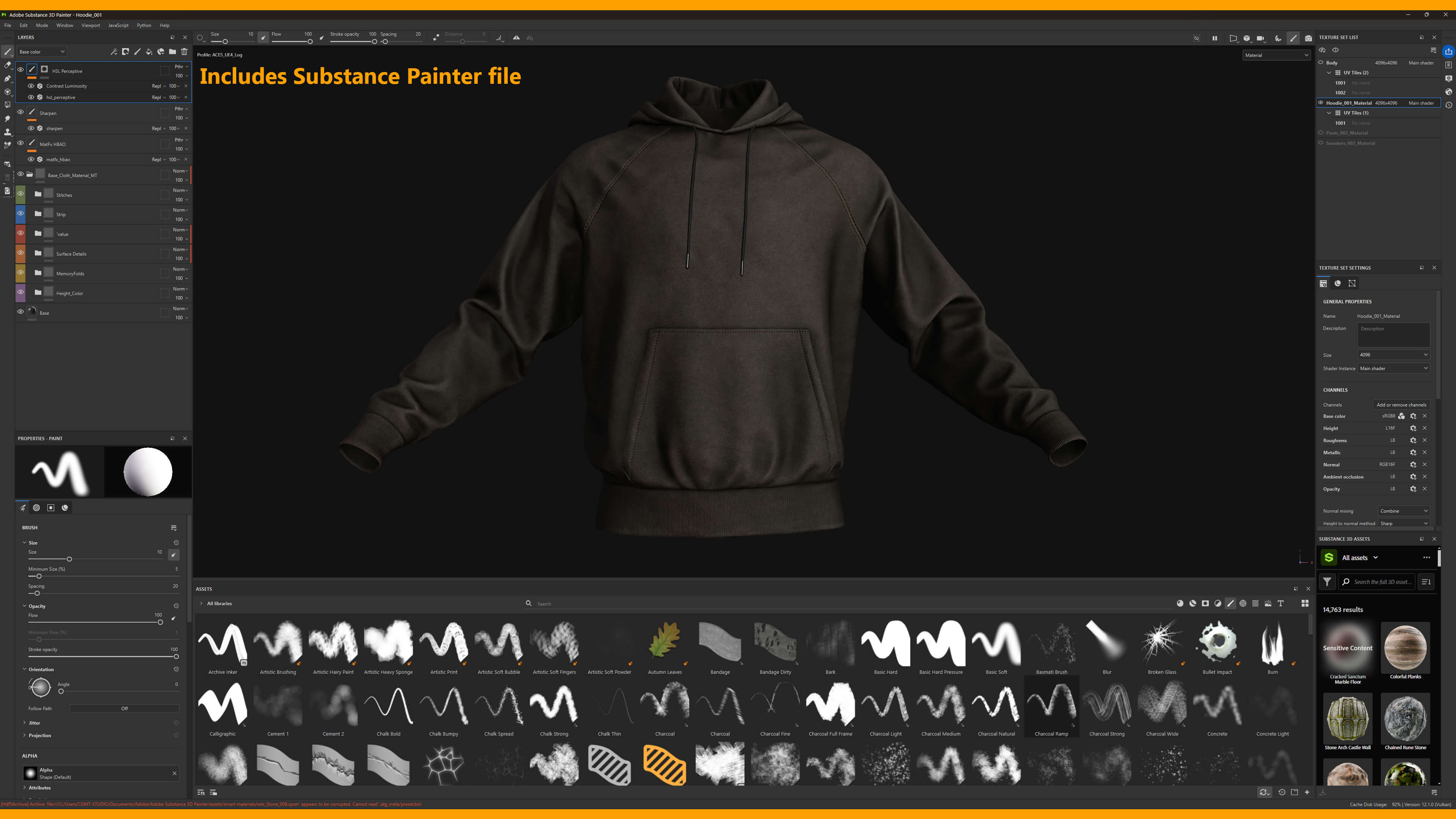 Hoodie 001 for Metahuman Low-Poly 3D Model MHPKG Source 3D Model