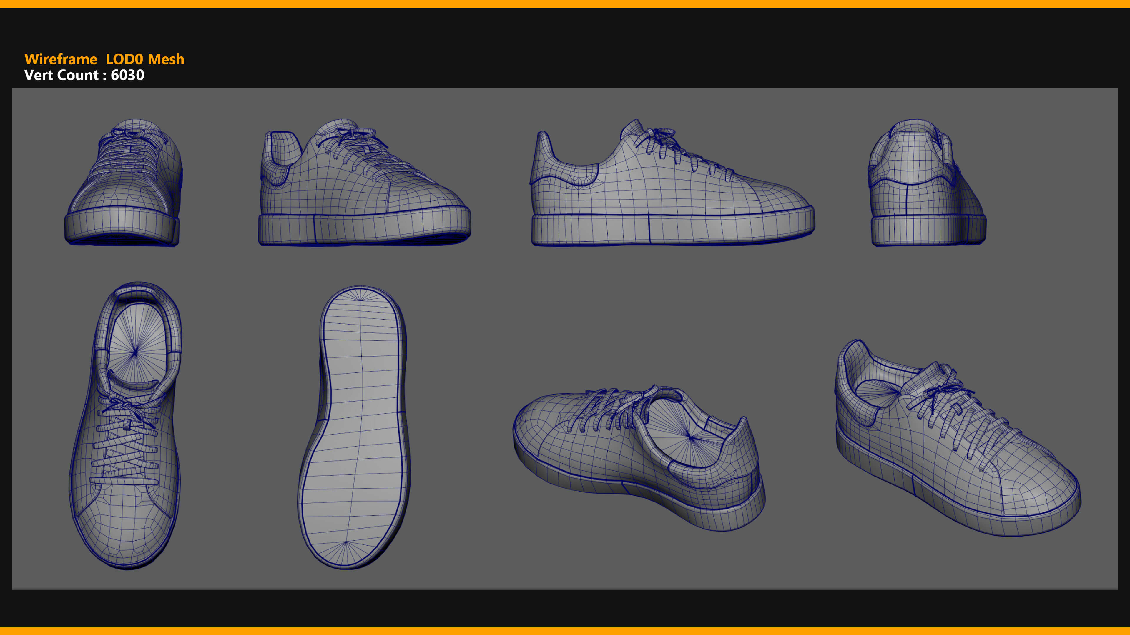 Sneakers 003 ZBrush / Substance Painter / MHPKG 3D Model