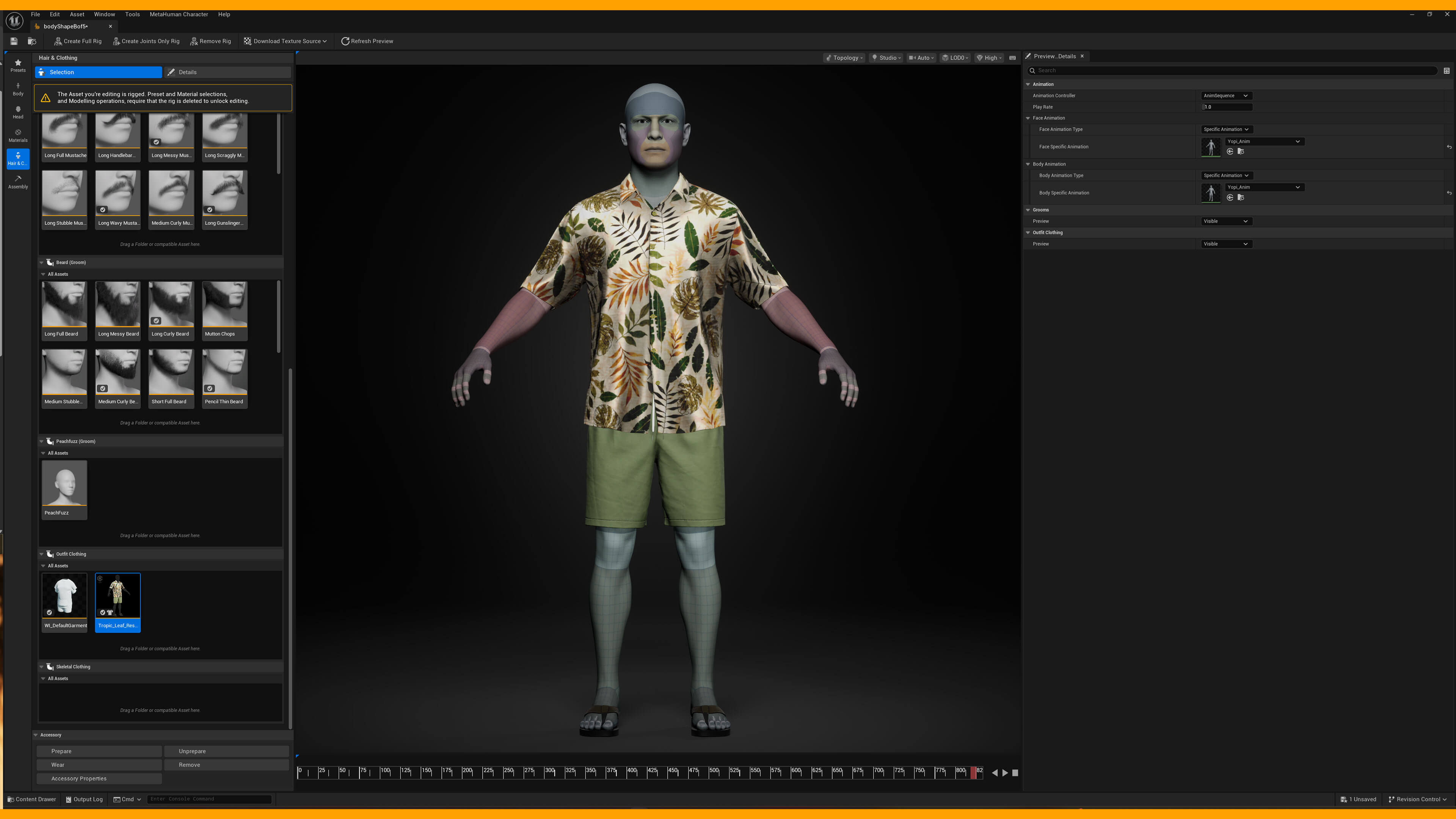 Tropical Summer Outfit for Matahuman 006 - MHPKG 3D Model