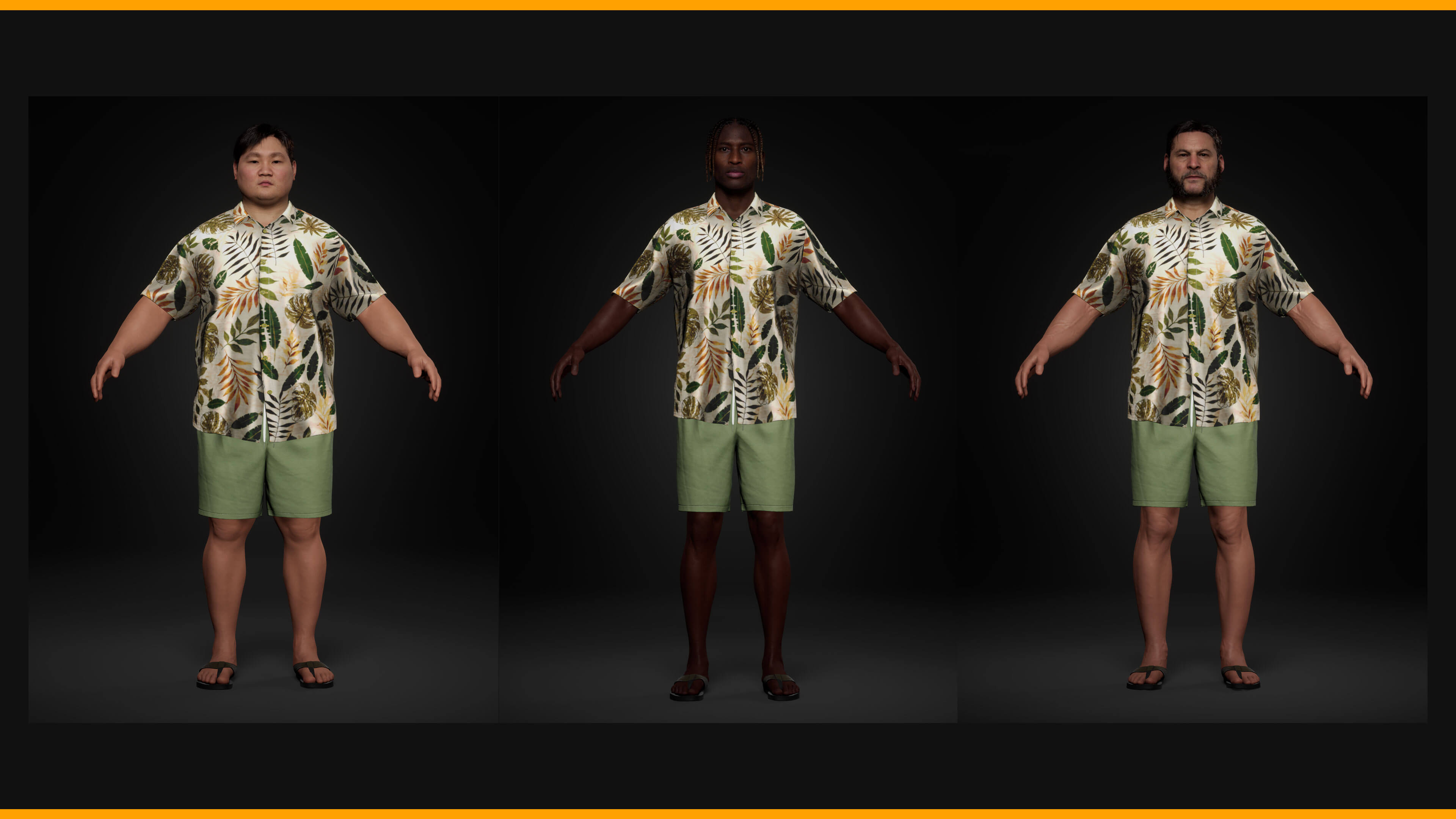 Tropical Summer Outfit for Matahuman 006 - MHPKG 3D Model