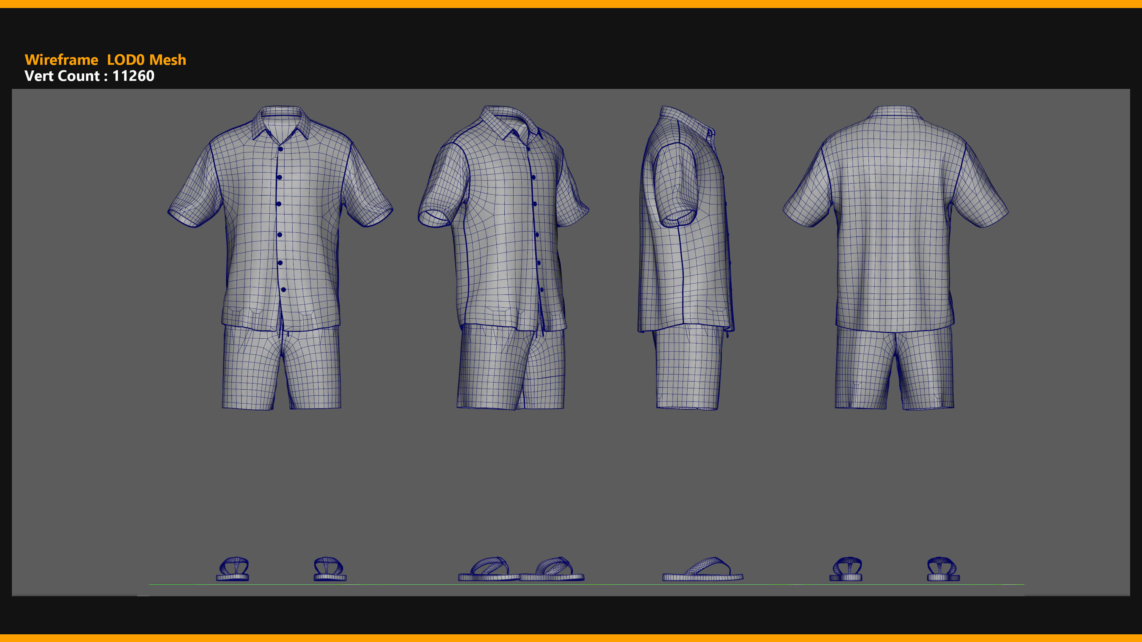 Tropical Summer Outfit for Matahuman 006 - MHPKG 3D Model