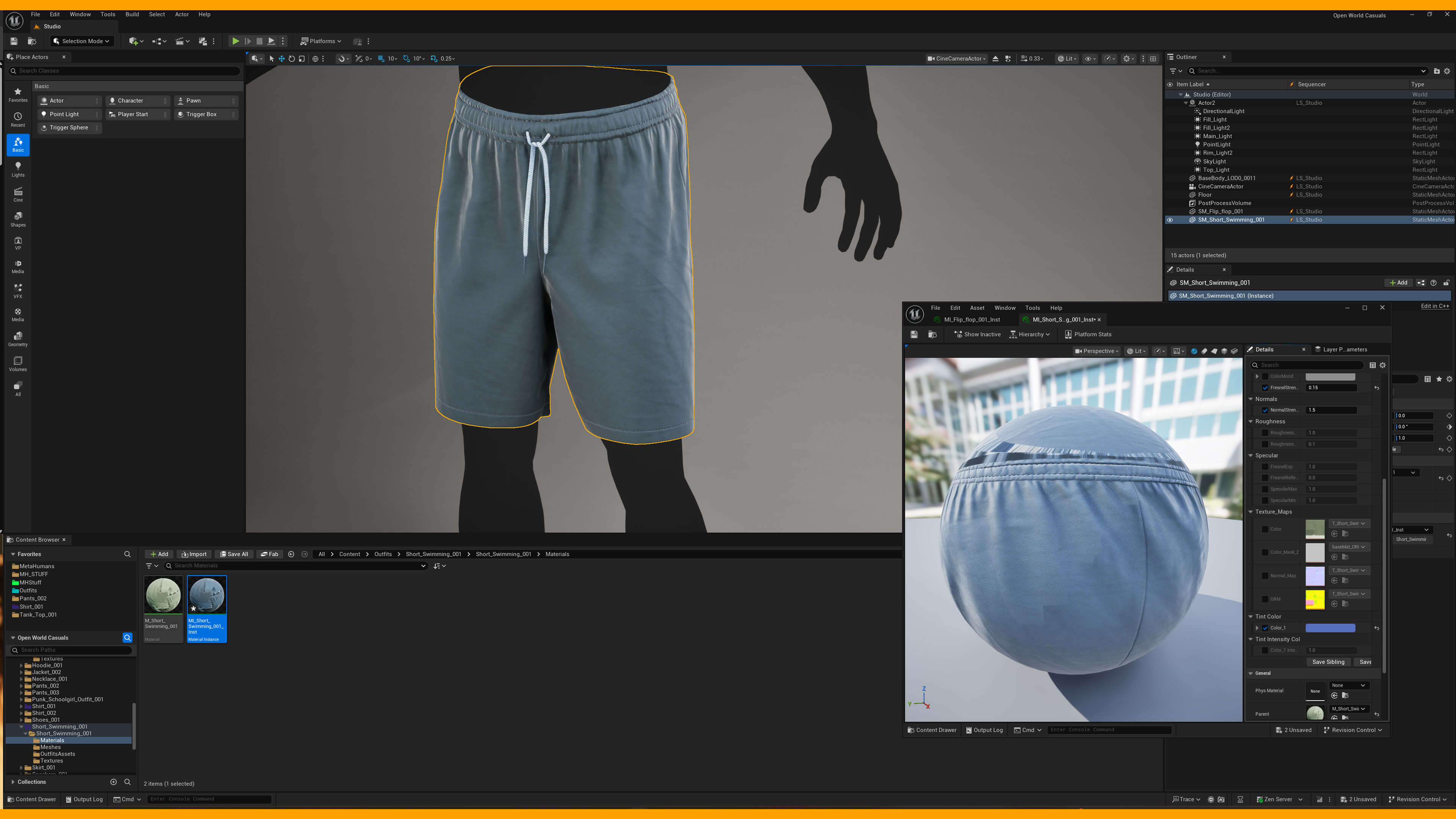 Tropical Summer Outfit for Matahuman 006 - MHPKG 3D Model