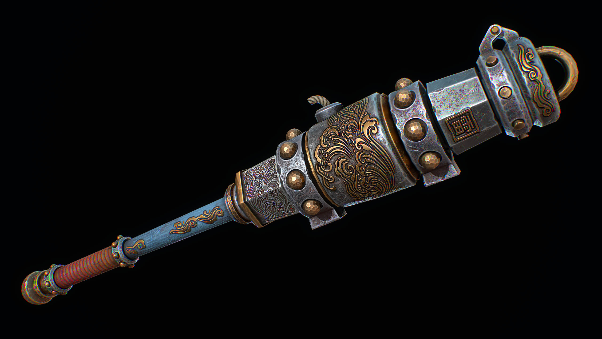 Ornate Mace Cannon 3D Model