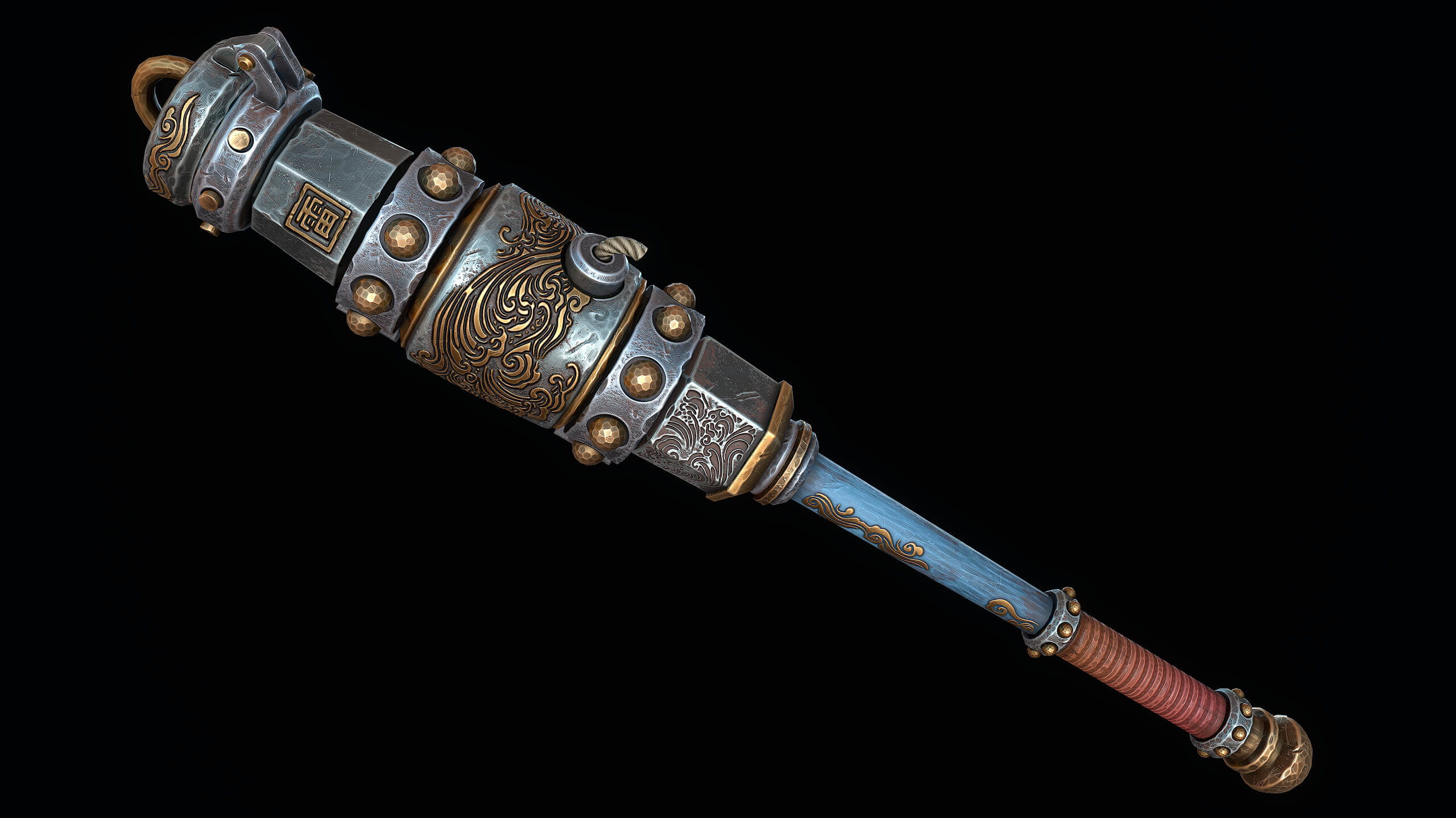 Ornate Mace Cannon 3D Model