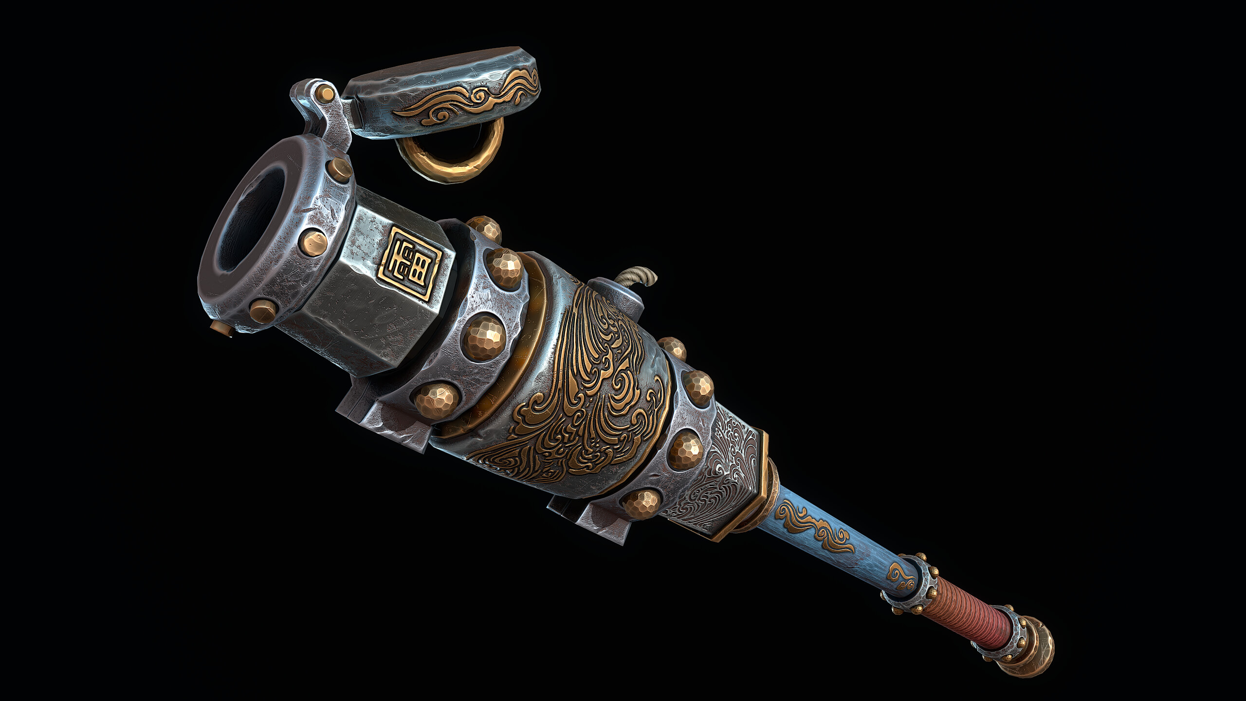 Ornate Mace Cannon 3D Model