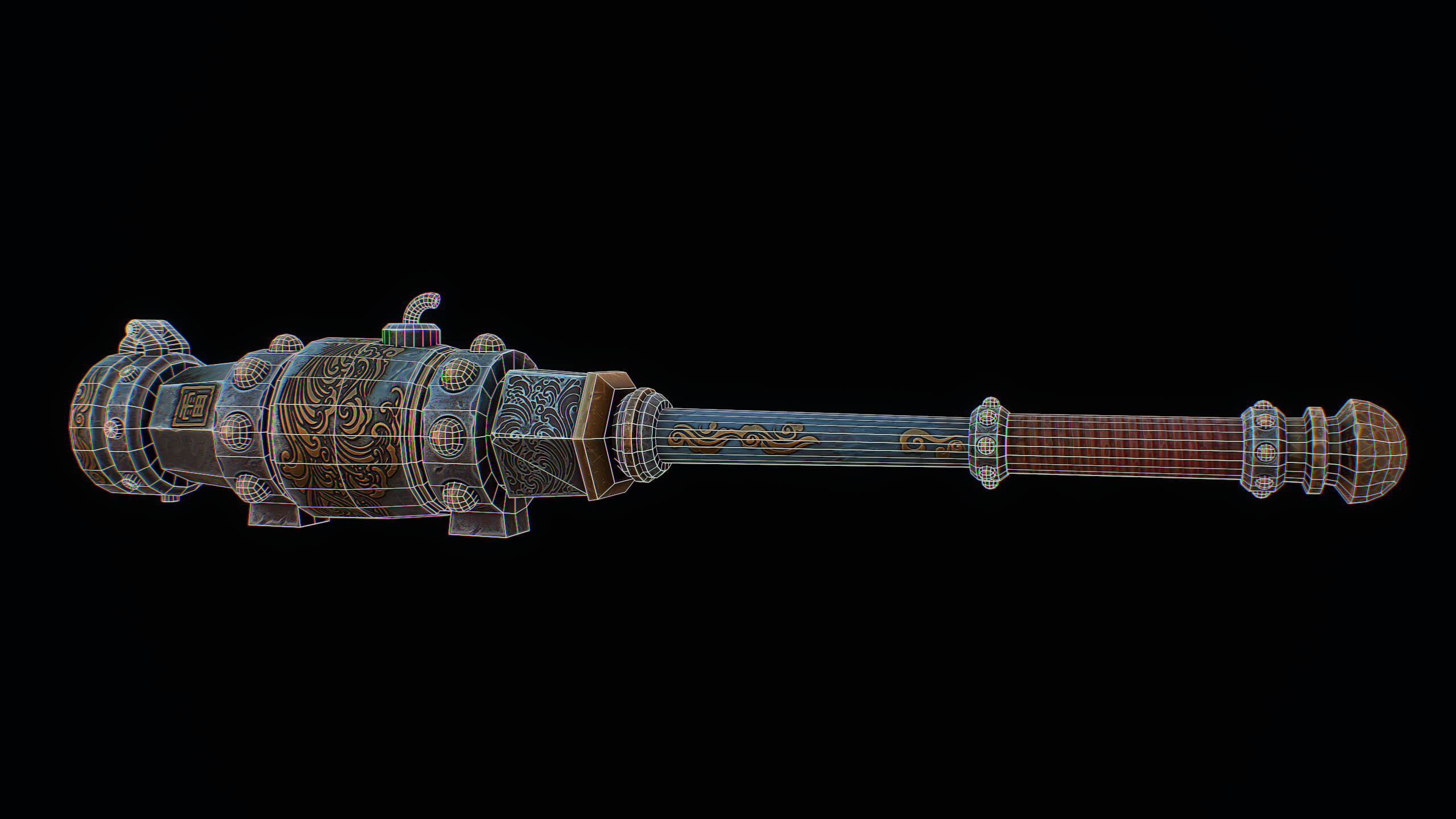 Ornate Mace Cannon 3D Model