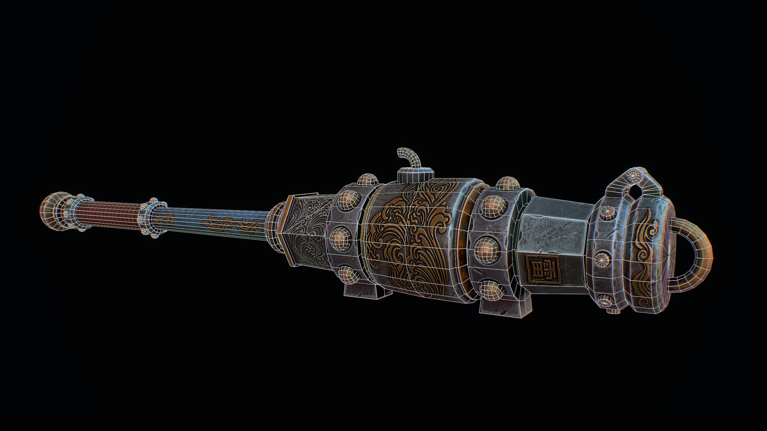 Ornate Mace Cannon 3D Model