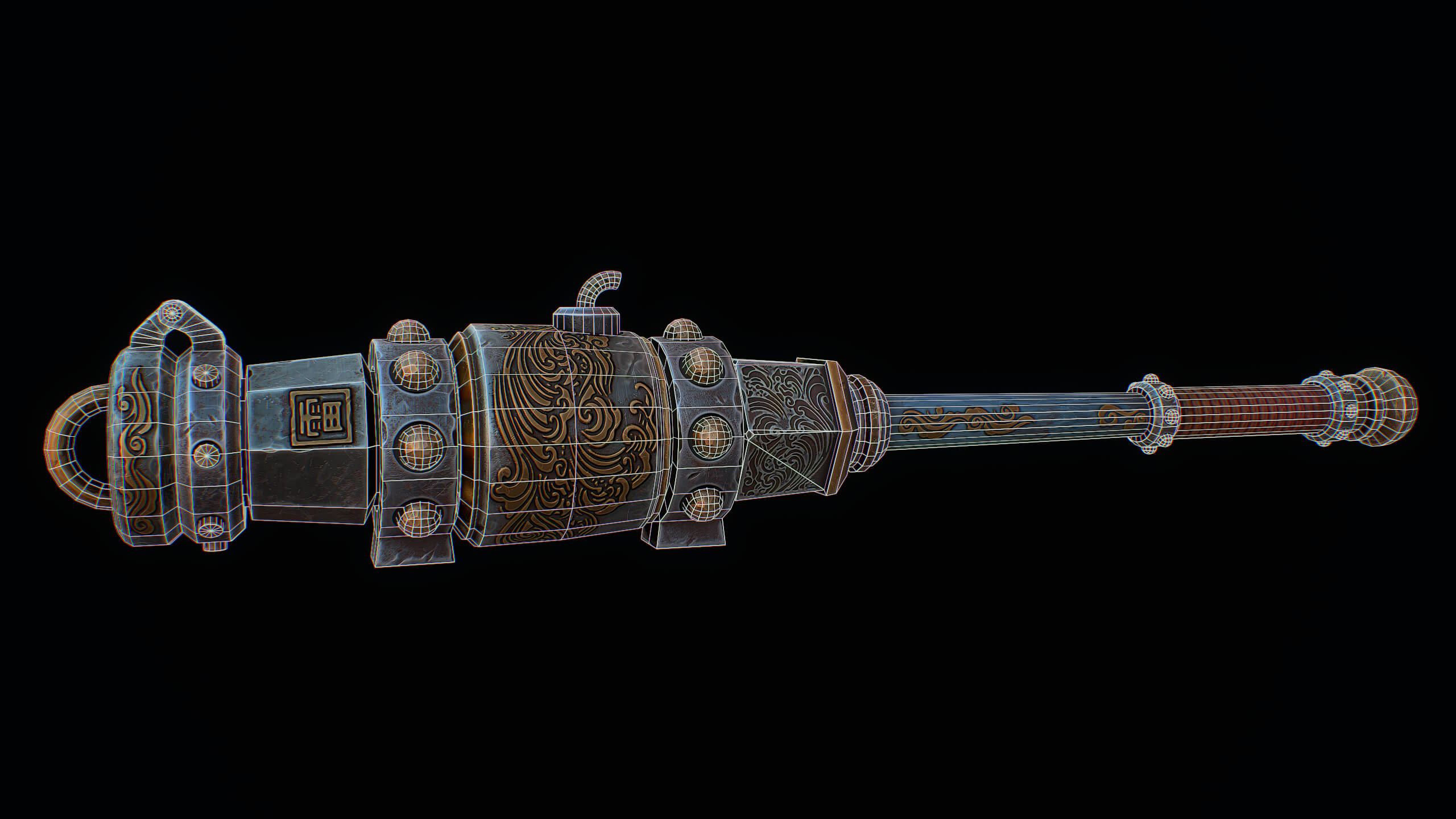 Ornate Mace Cannon 3D Model
