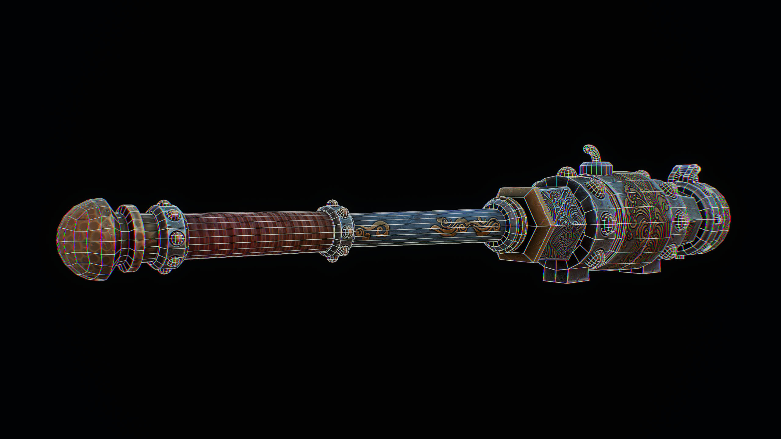 Ornate Mace Cannon 3D Model