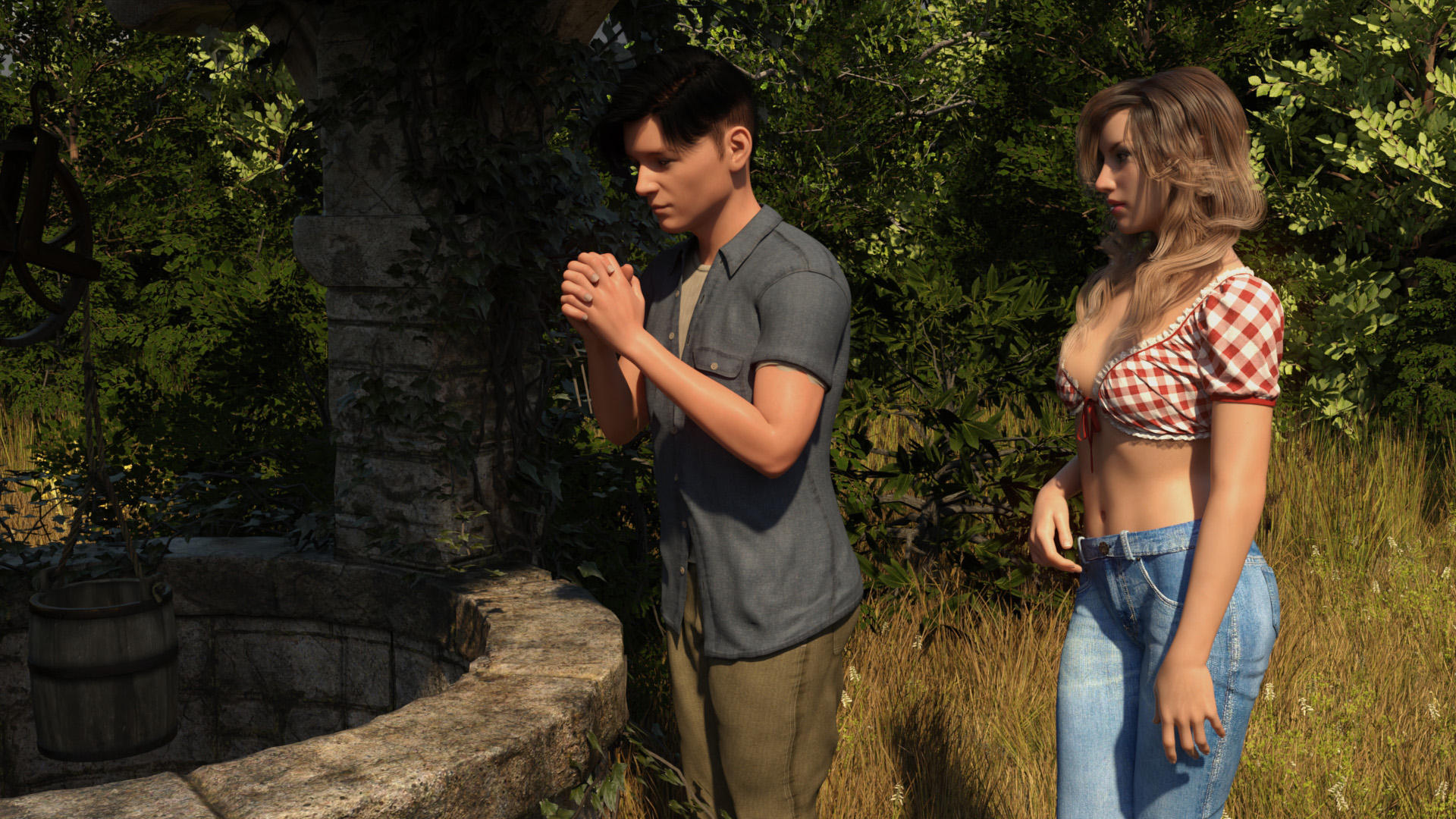 Melina - Wishing Well Redone 3D Render, Digital Artwork by chanur