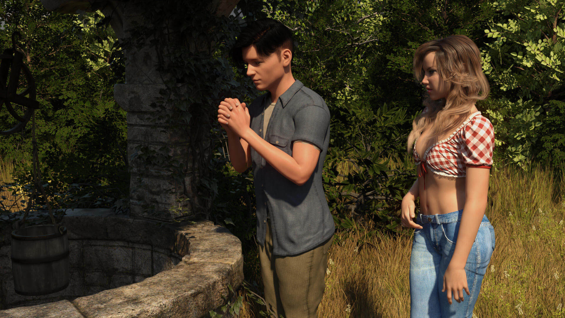 Melina - Wishing Well Redone 3D Render, Digital Artwork by chanur