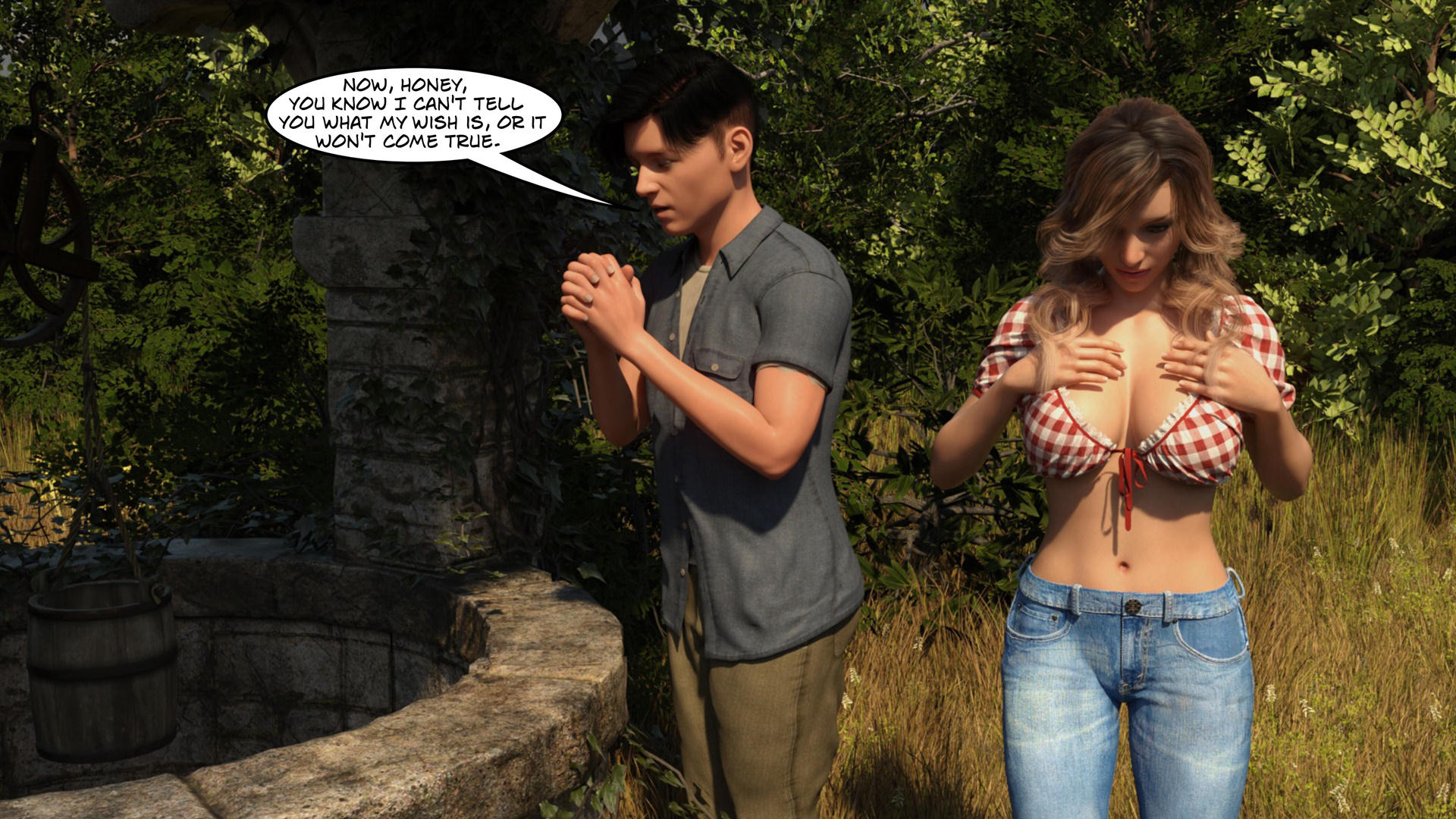 Melina - Wishing Well Redone 3D Render, Digital Artwork by chanur