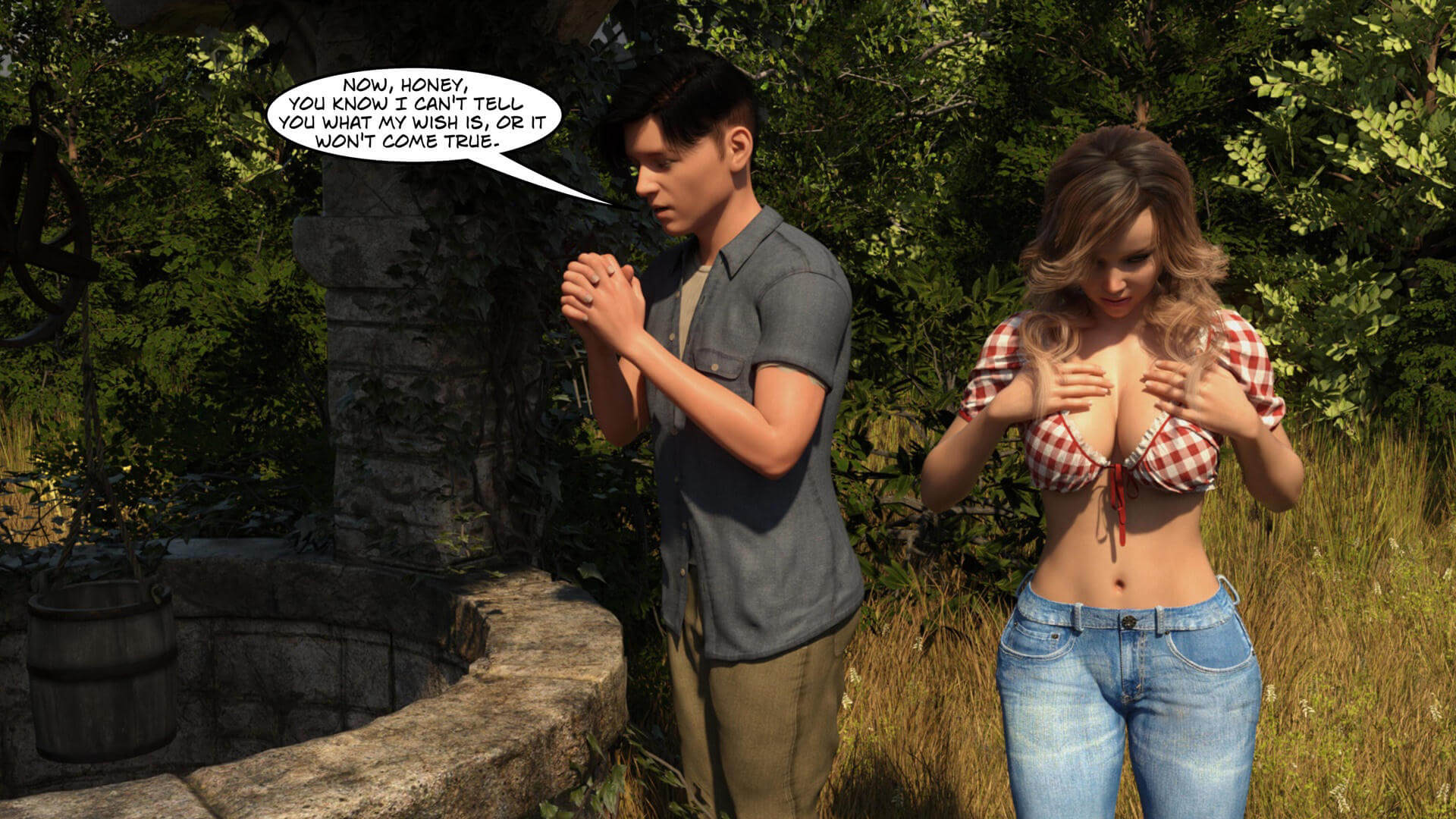 Melina - Wishing Well Redone 3D Render, Digital Artwork by chanur