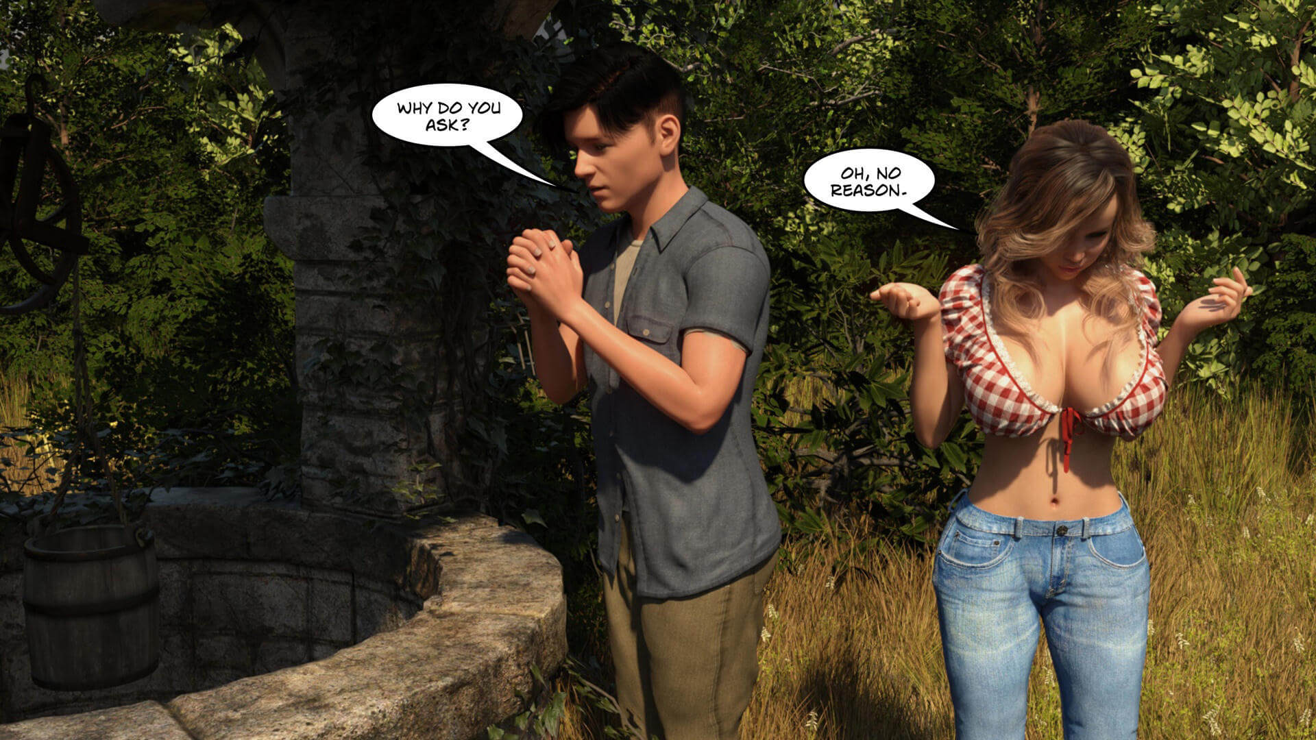 Melina - Wishing Well Redone 3D Render, Digital Artwork by chanur