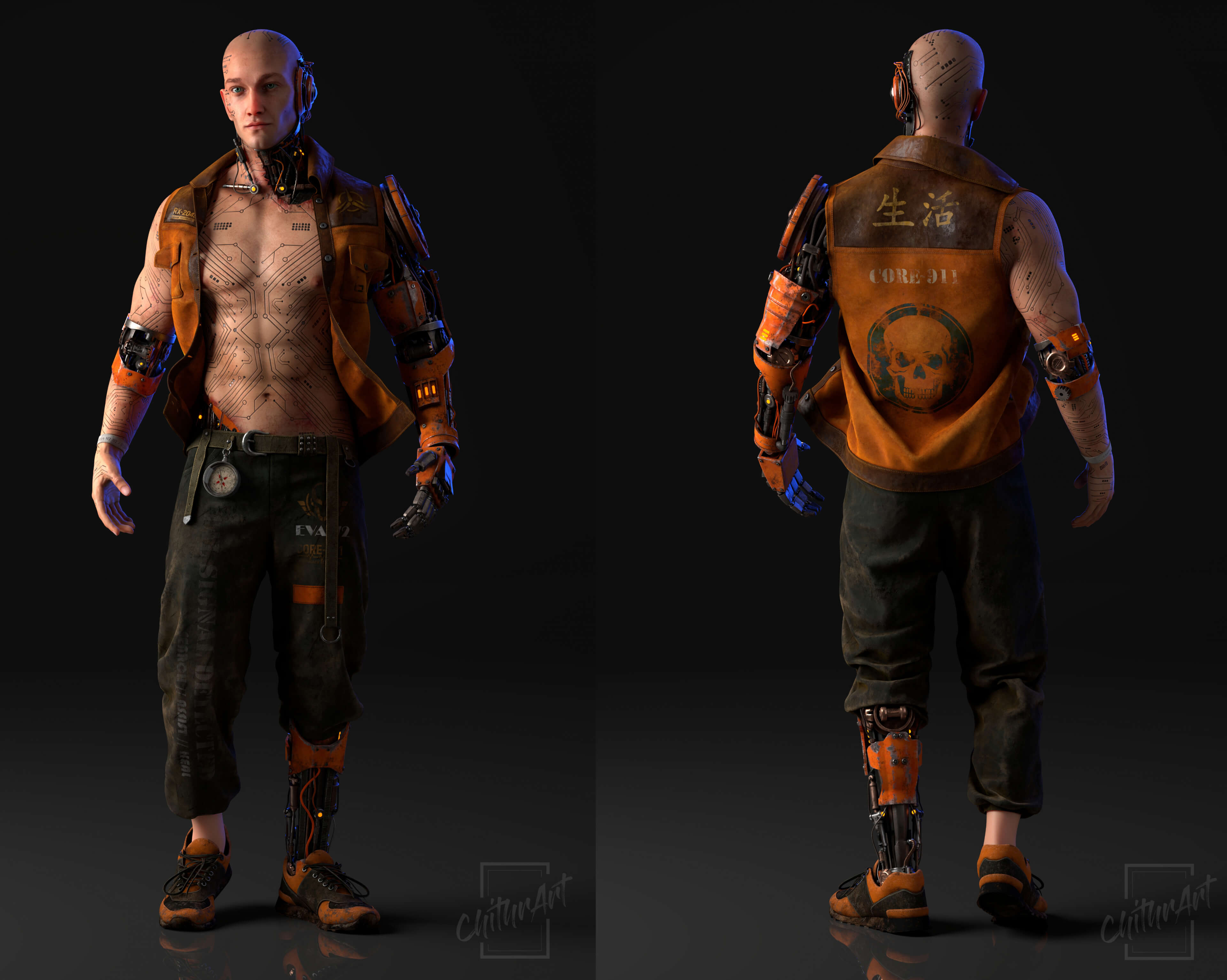 The Wasteland Hero 3D Render, Digital Artwork by Chithra