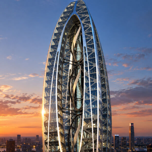 Eco Wind Turbine Building