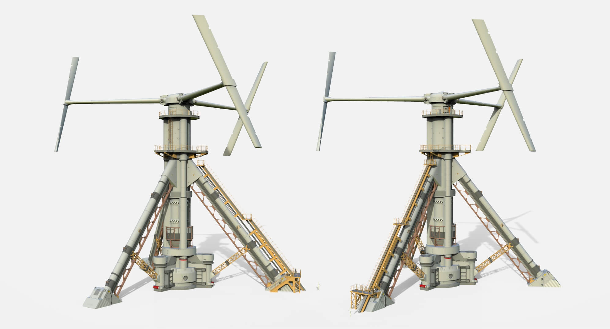 Sci-Fi Wind Turbine 5 3D Model