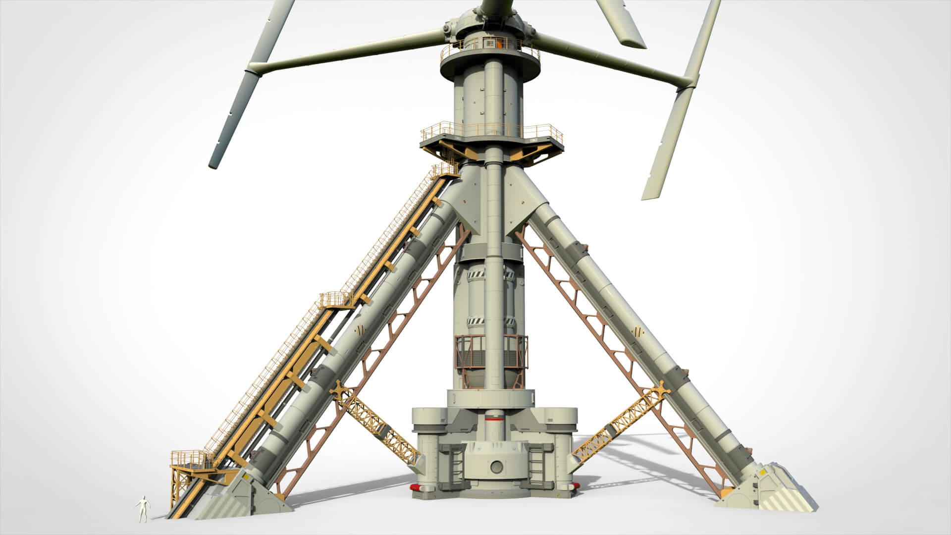 Sci-Fi Wind Turbine 5 3D Model