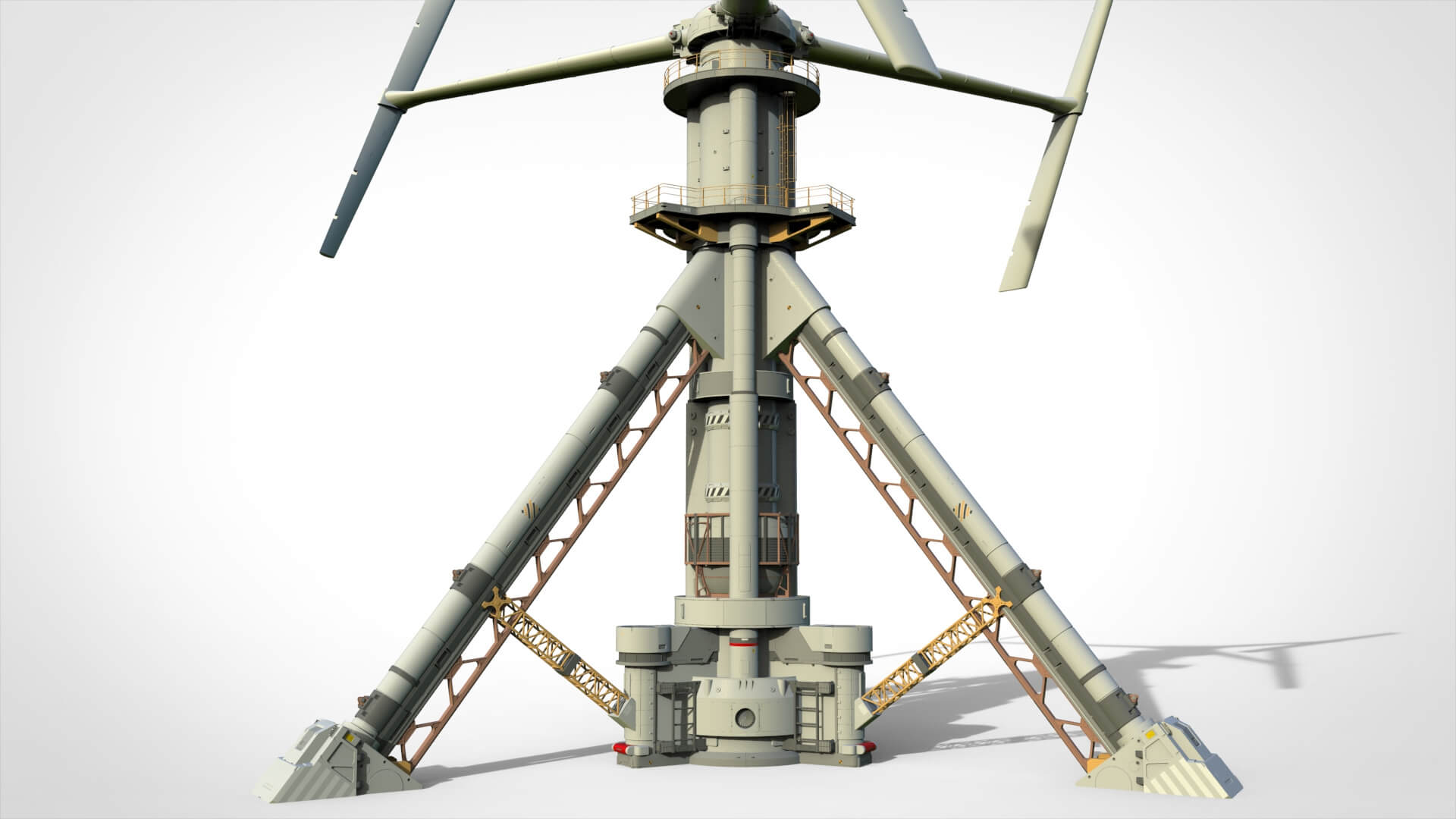 Sci-Fi Wind Turbine 5 3D Model