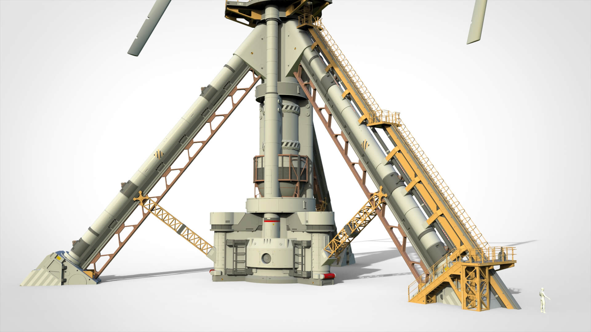 Sci-Fi Wind Turbine 5 3D Model