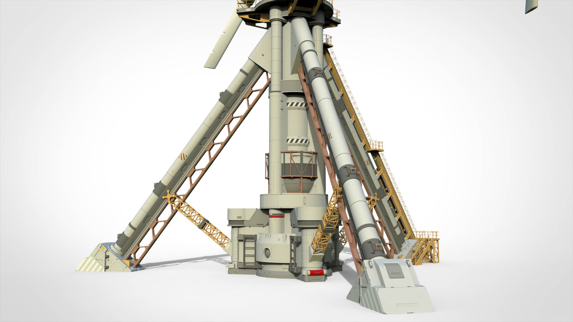 Sci-Fi Wind Turbine 5 3D Model
