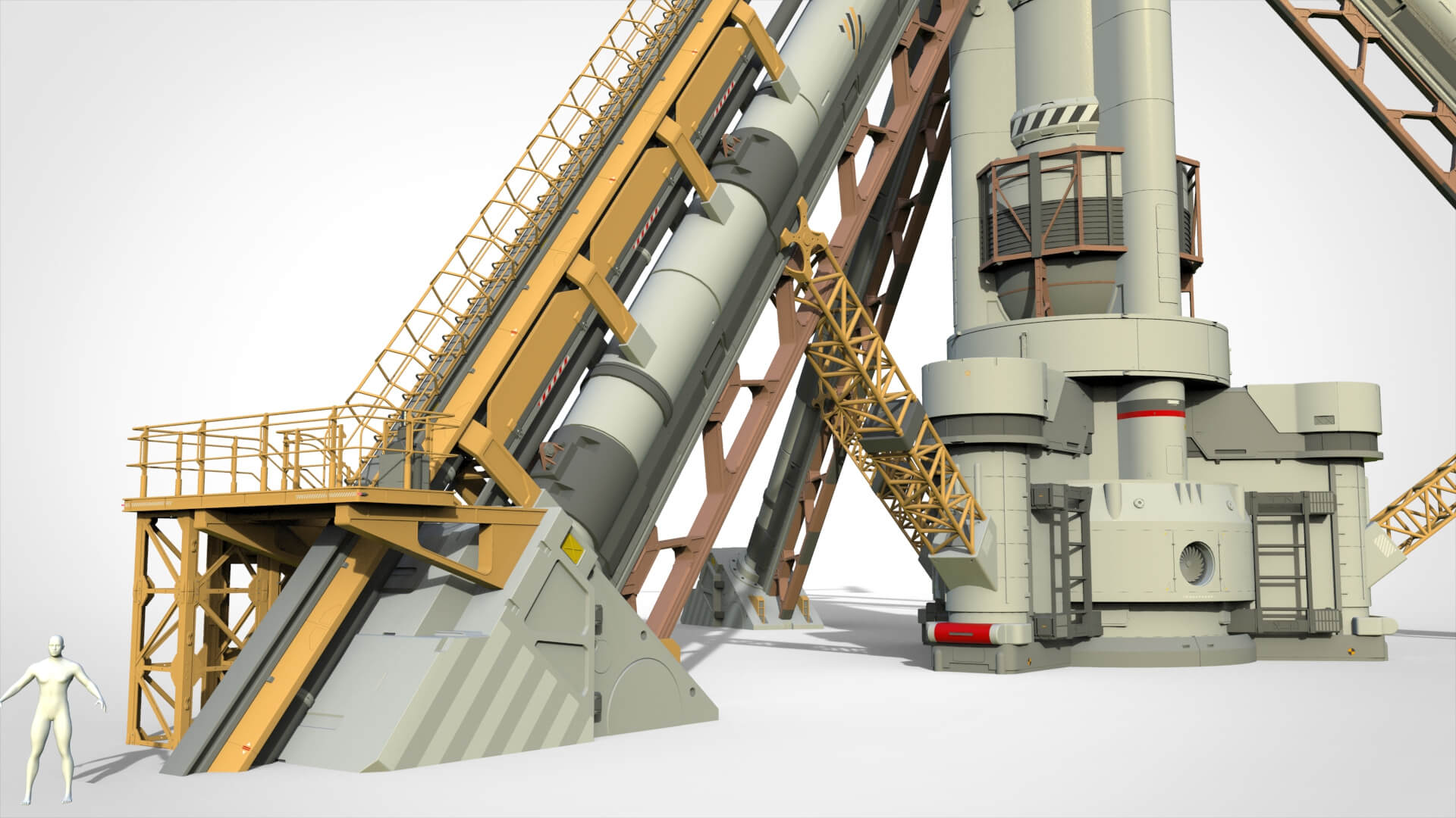 Sci-Fi Wind Turbine 5 3D Model