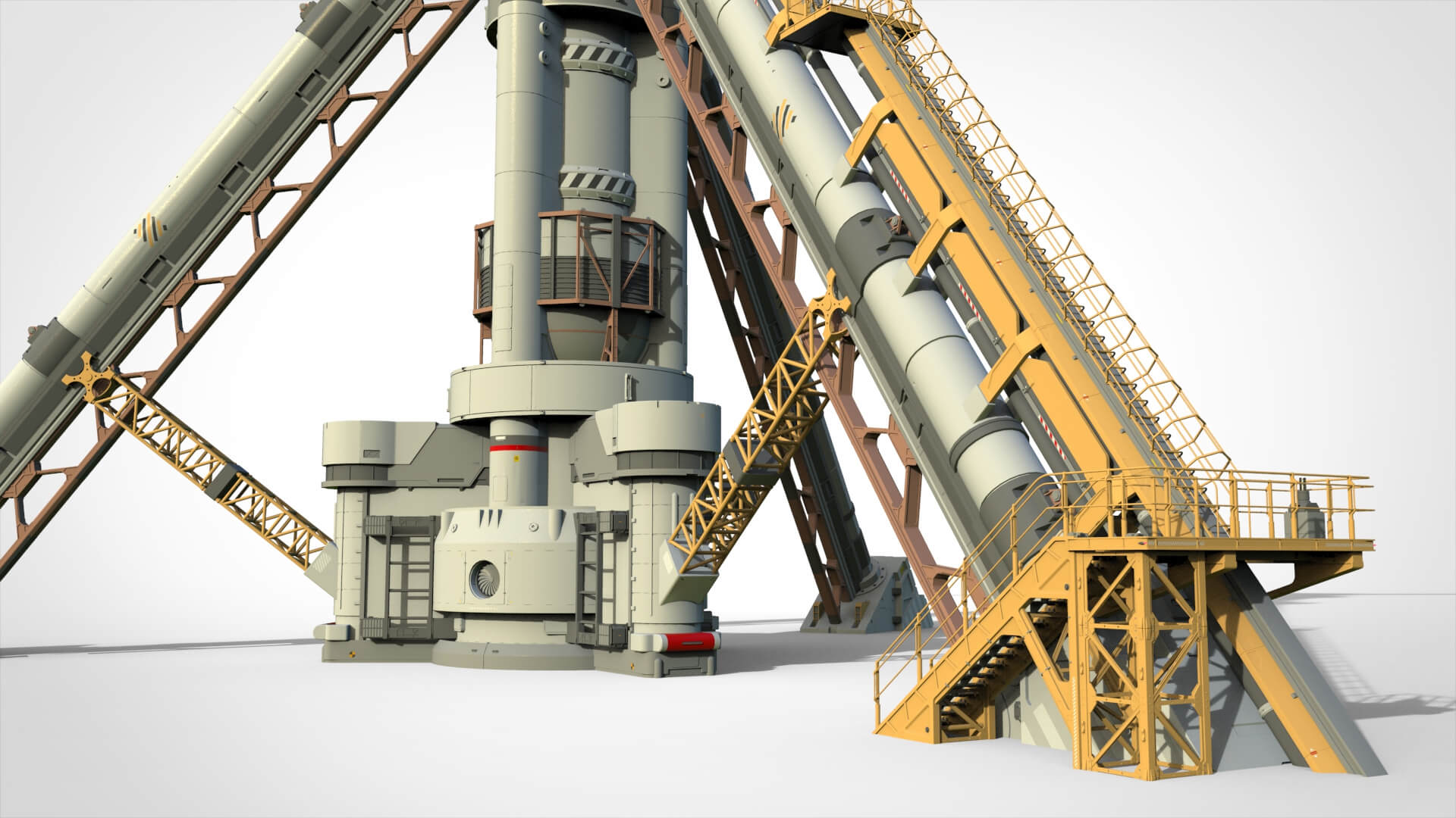 Sci-Fi Wind Turbine 5 3D Model