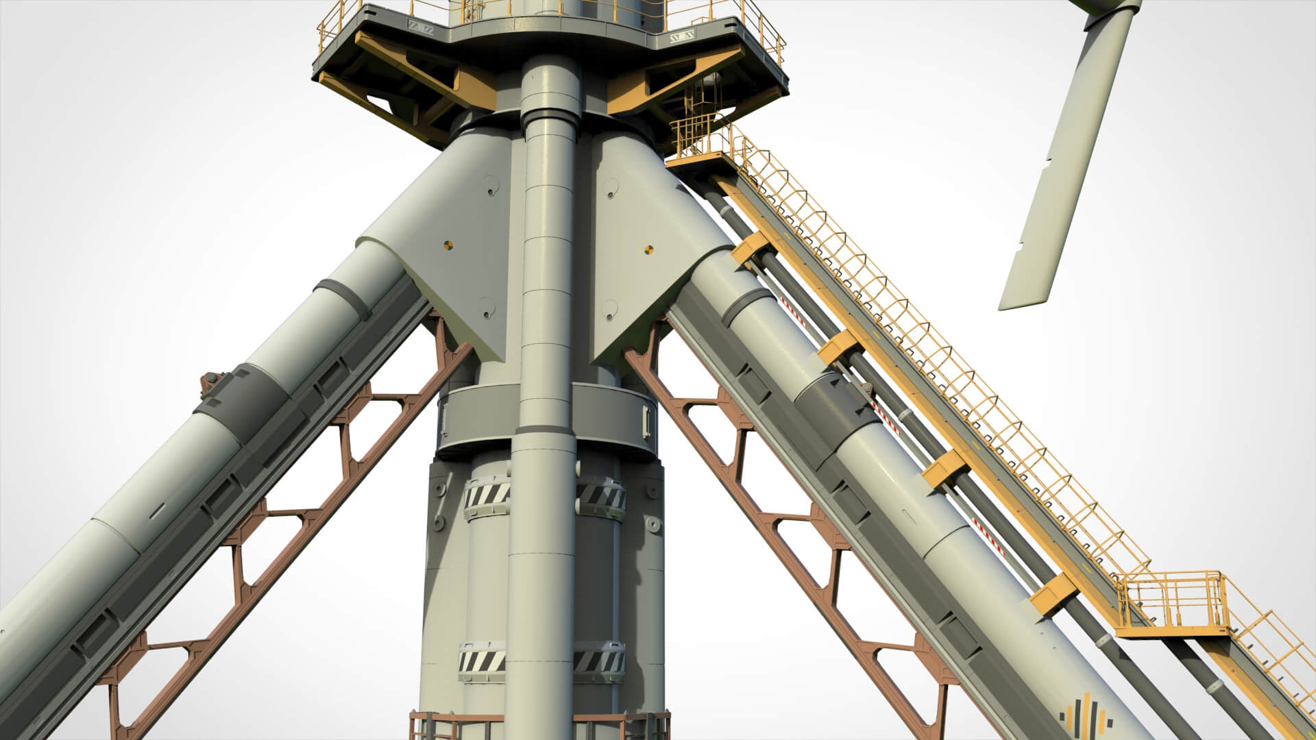 Sci-Fi Wind Turbine 5 3D Model