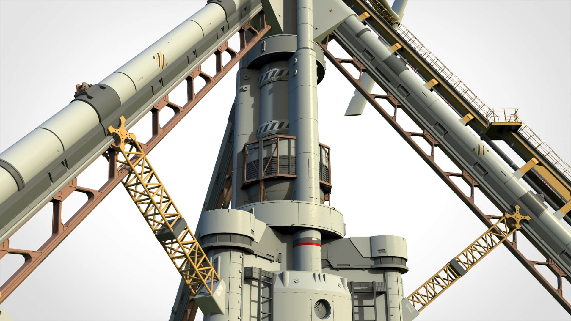 Sci-Fi Wind Turbine 5 3D Model