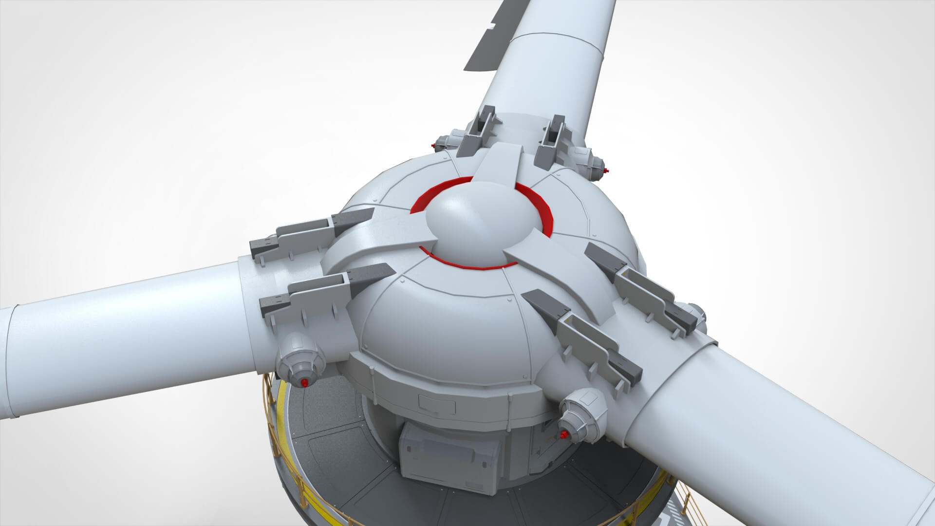 Sci-Fi Wind Turbine 5 3D Model