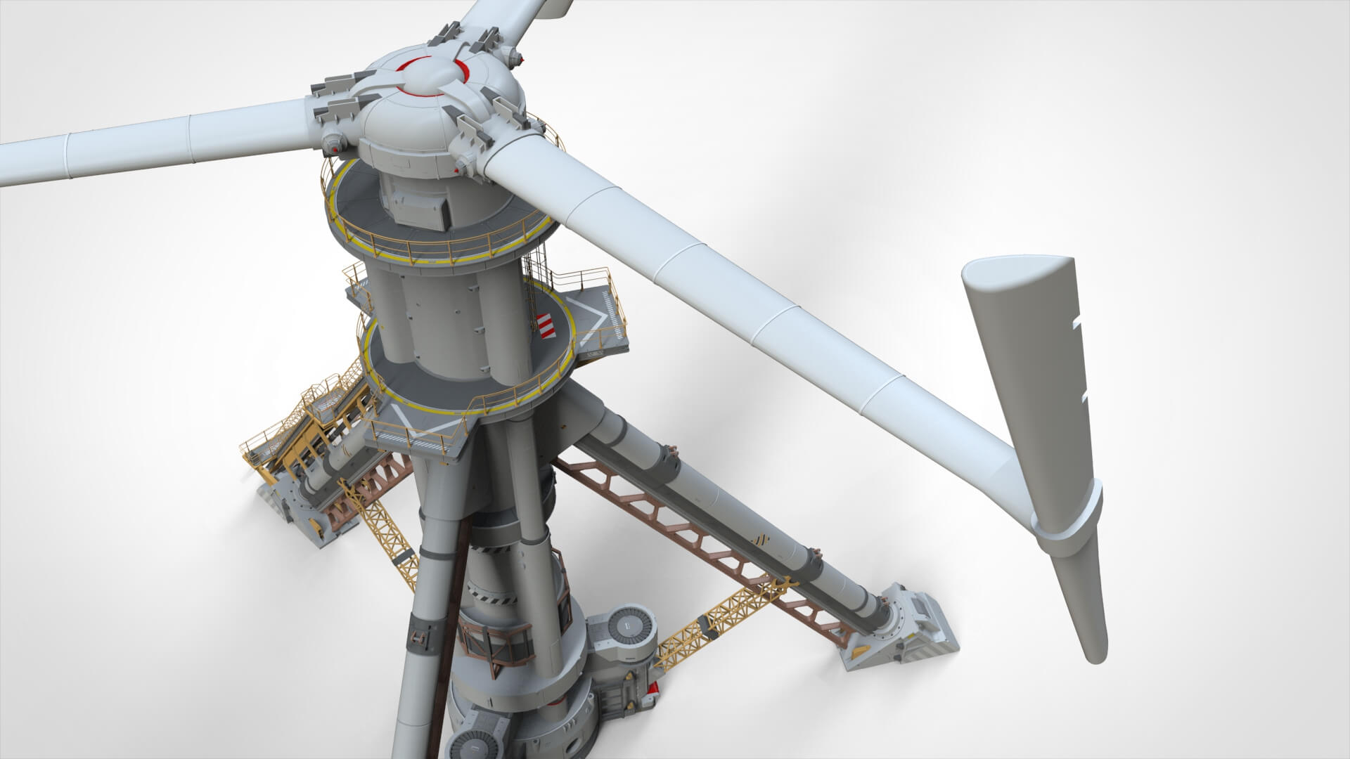 Sci-Fi Wind Turbine 5 3D Model