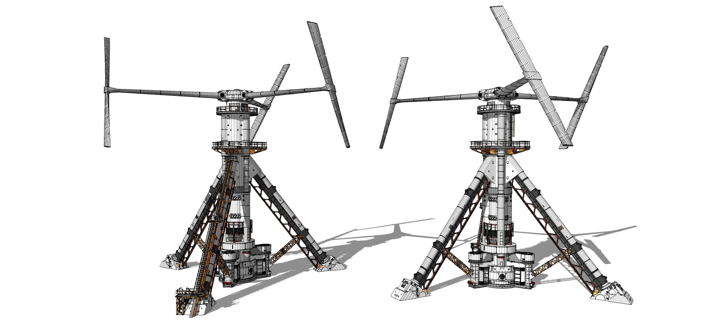 Sci-Fi Wind Turbine 5 3D Model