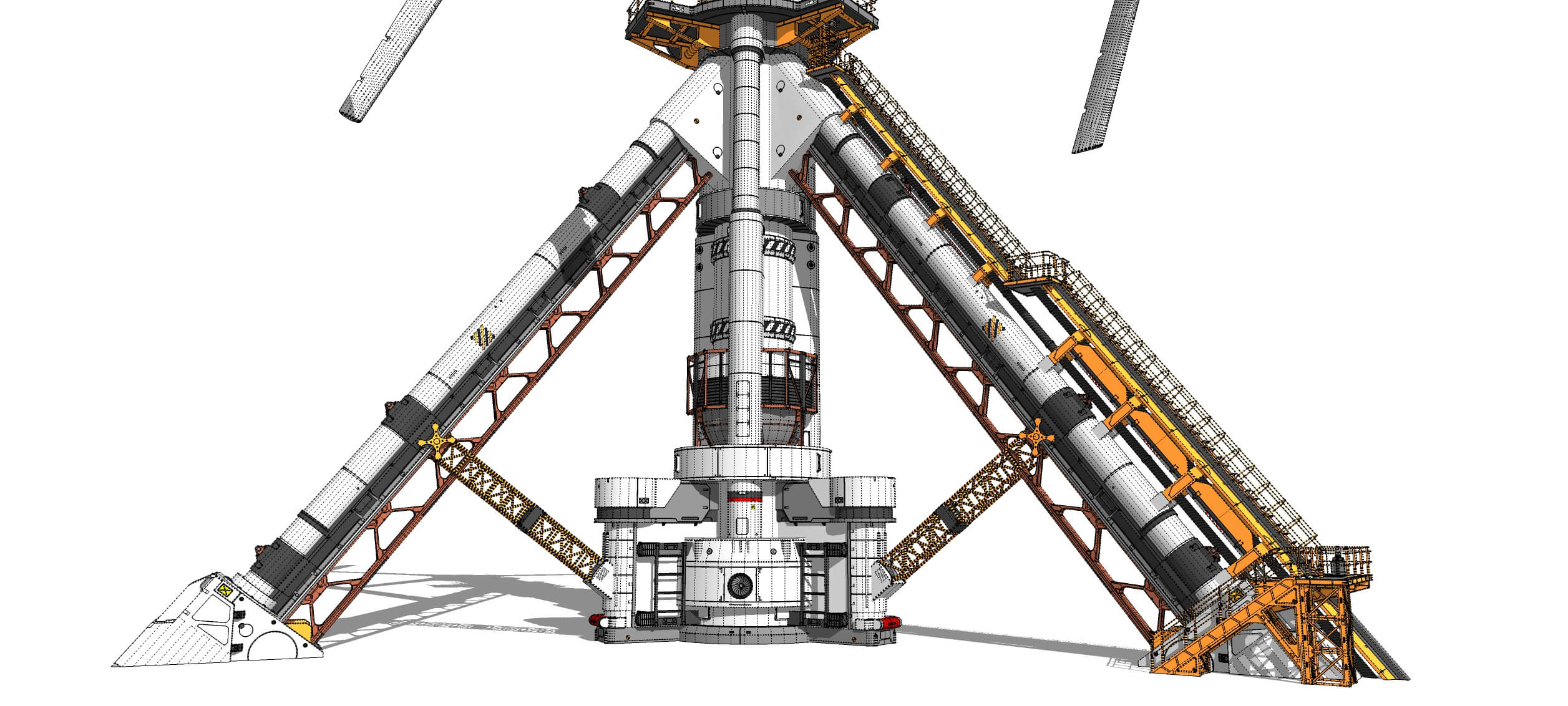 Sci-Fi Wind Turbine 5 3D Model
