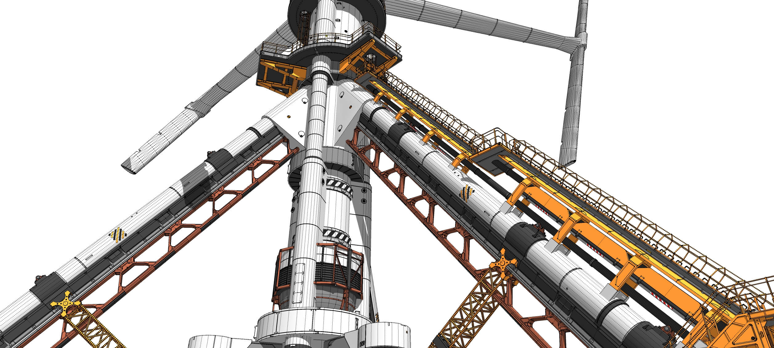 Sci-Fi Wind Turbine 5 3D Model