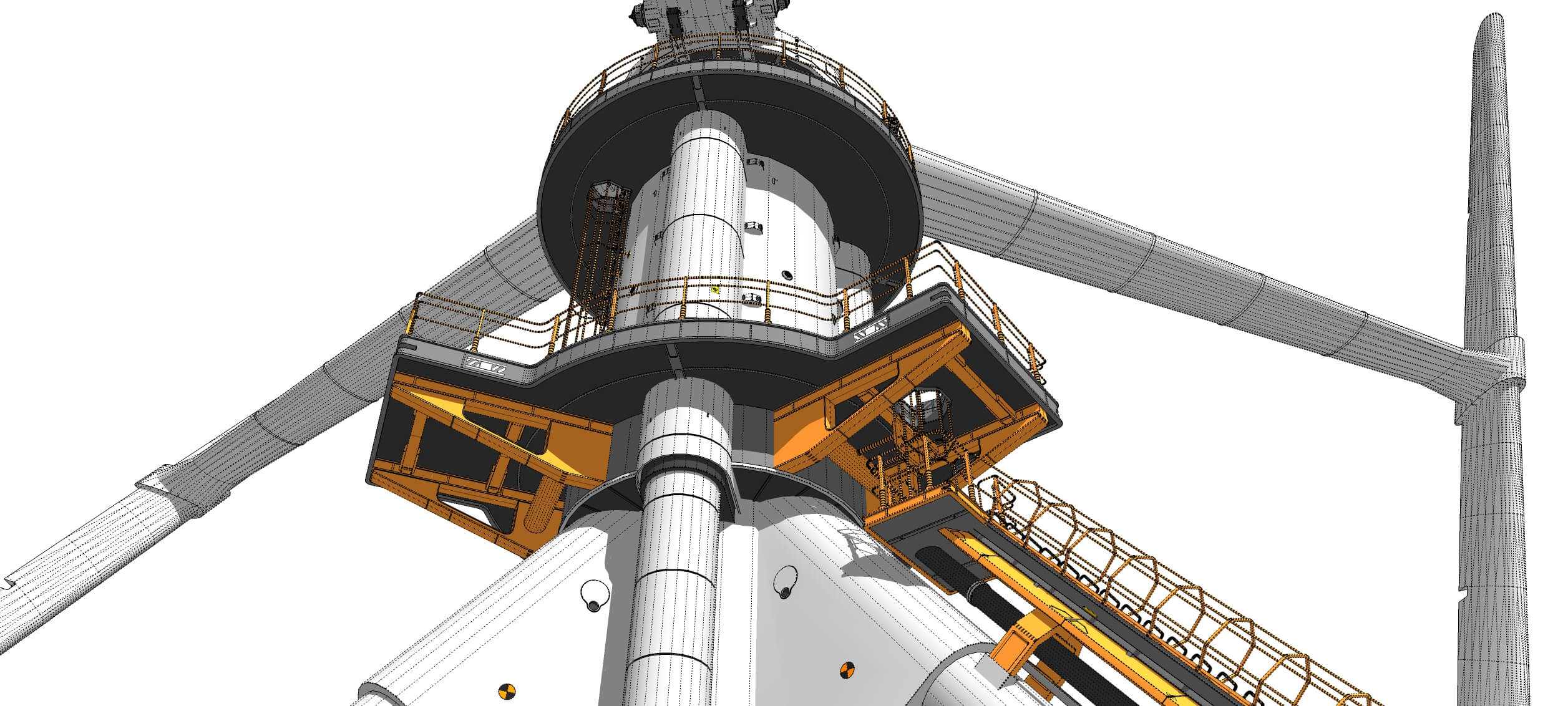 Sci-Fi Wind Turbine 5 3D Model