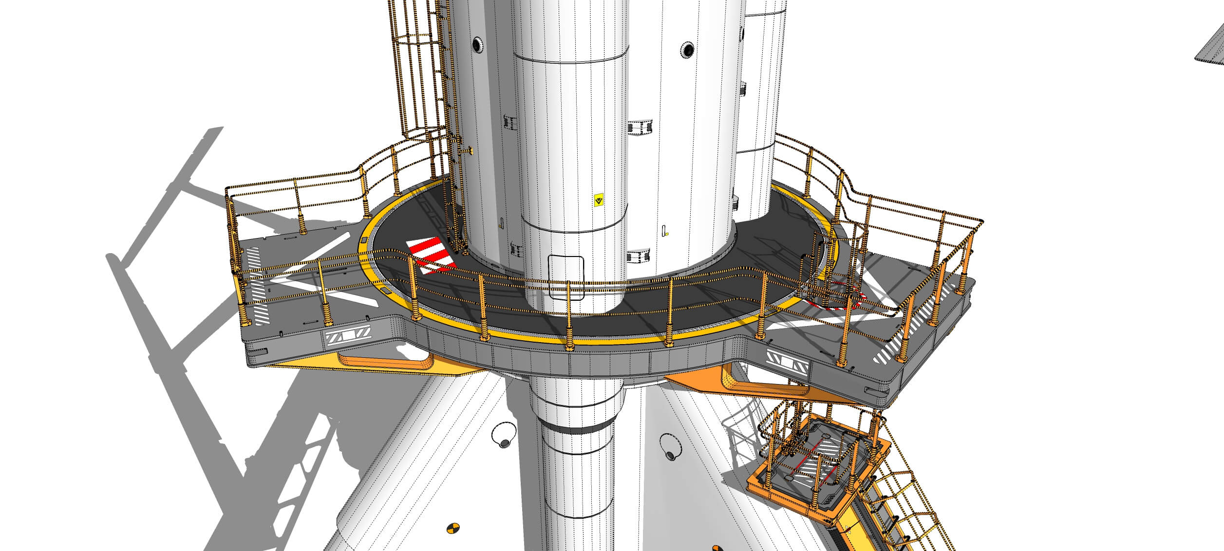 Sci-Fi Wind Turbine 5 3D Model