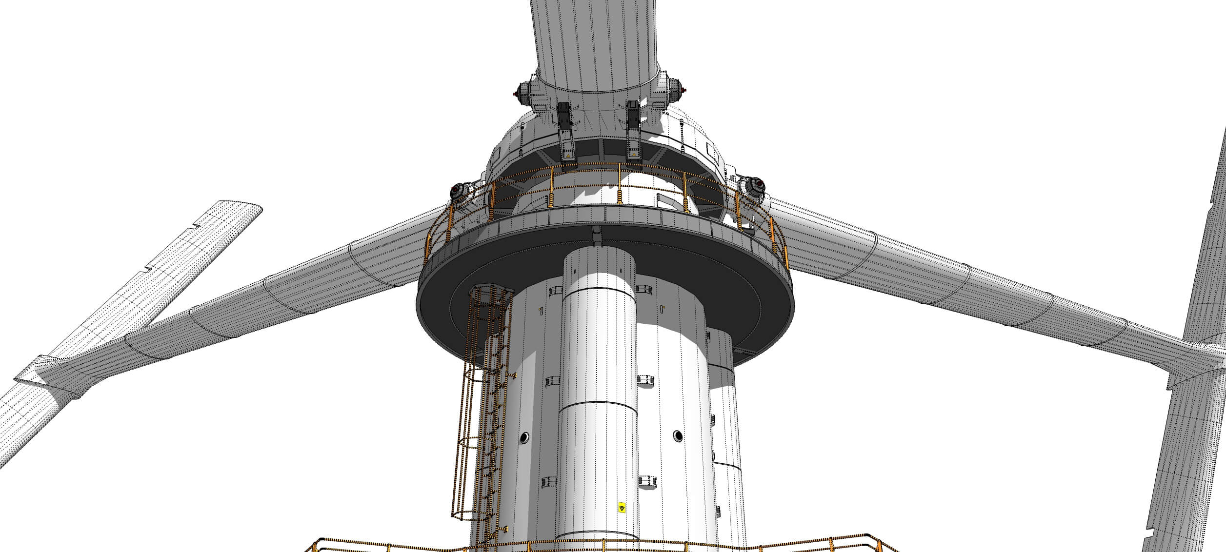 Sci-Fi Wind Turbine 5 3D Model